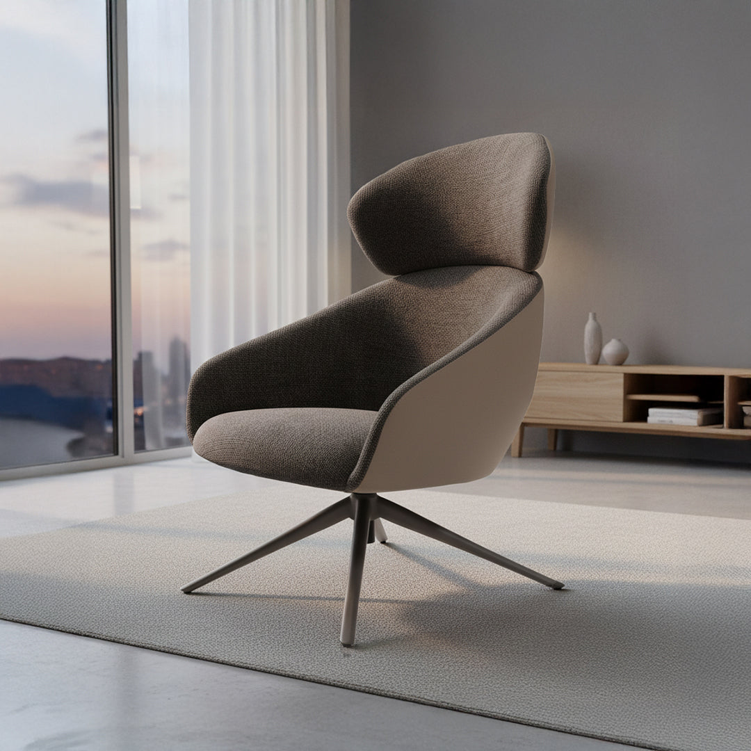 Aureva Lounge Chair -H4SM-2 - Armchairs - ebarza Furniture UAE | Shop Modern Furniture in Abu Dhabi & Dubai - مفروشات ايبازرا في الامارات | تسوق اثاث عصري وديكورات مميزة في دبي وابوظبي