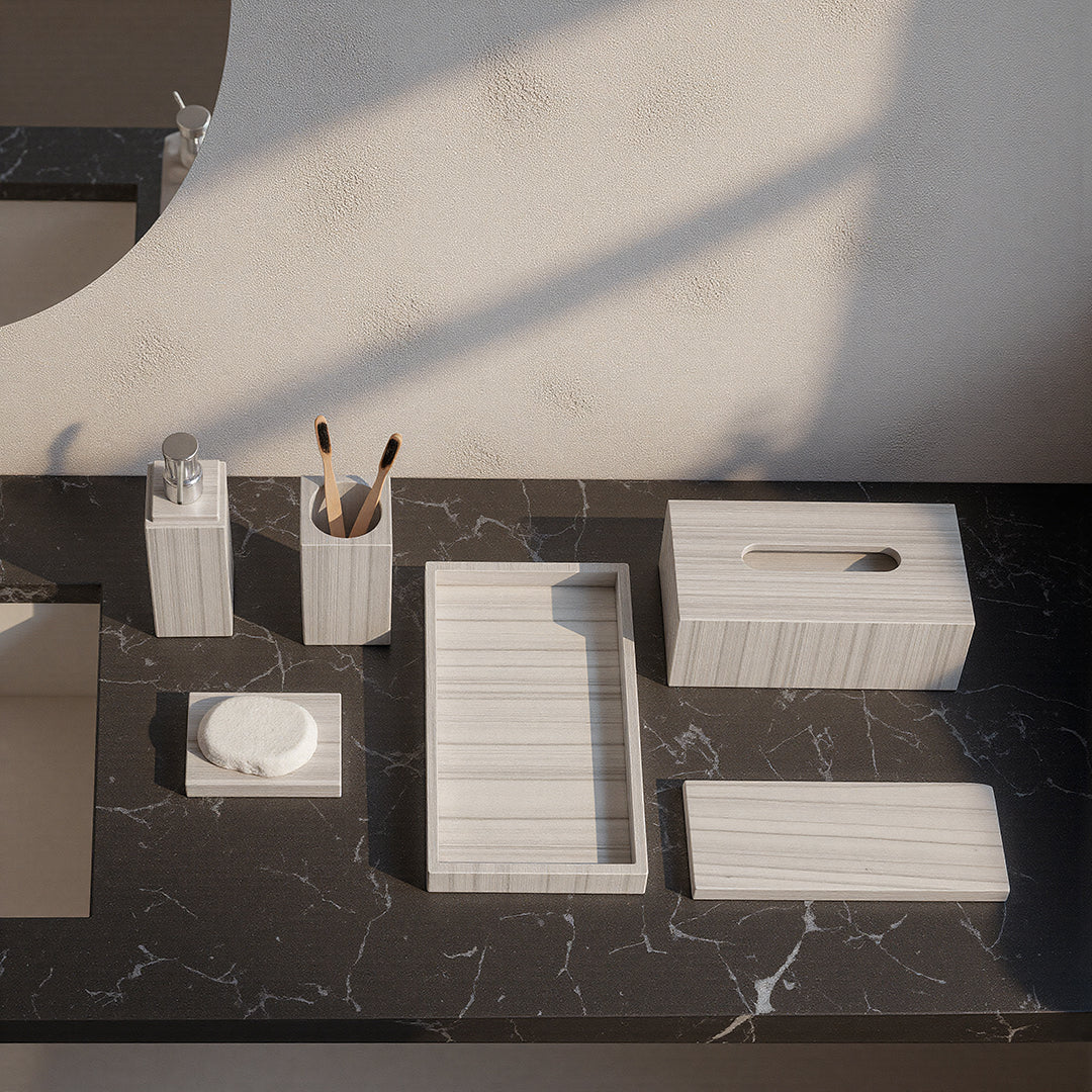 Australian Gray Marble Rectangular Soap Dish SBM893-3 - Bathroom Accessories - ebarza Furniture UAE | Shop Modern Furniture in Abu Dhabi & Dubai - مفروشات ايبازرا في الامارات | تسوق اثاث عصري وديكورات مميزة في دبي وابوظبي