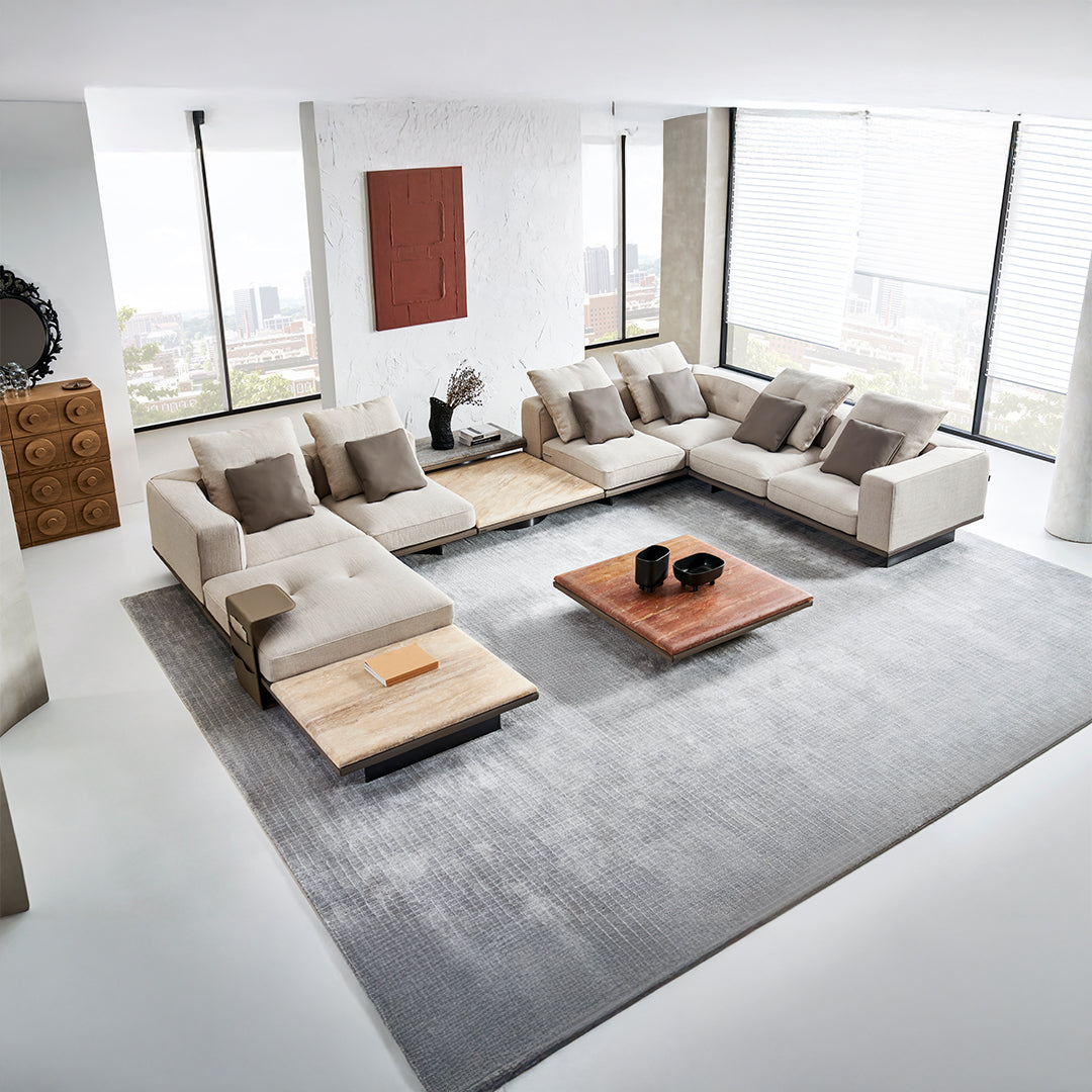 Avenor Modular Pouf With Side Table C-SF091 - Side Tables - ebarza Furniture UAE | Shop Modern Furniture in Abu Dhabi & Dubai - مفروشات ايبازرا في الامارات | تسوق اثاث عصري وديكورات مميزة في دبي وابوظبي