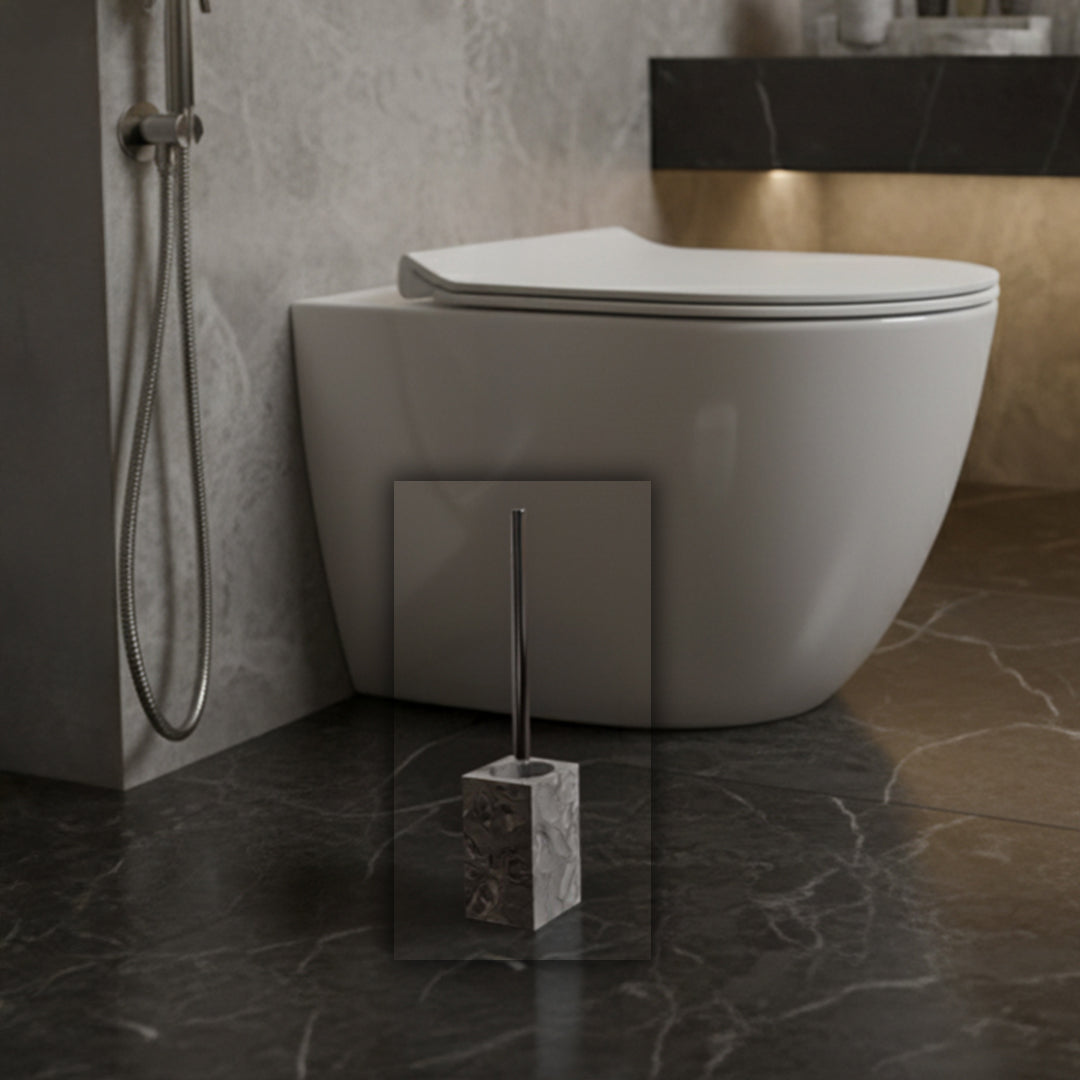 Bawang Flower Marble Square Toilet Brush SBK892-7 - Bathroom Accessories - ebarza Furniture UAE | Shop Modern Furniture in Abu Dhabi & Dubai - مفروشات ايبازرا في الامارات | تسوق اثاث عصري وديكورات مميزة في دبي وابوظبي