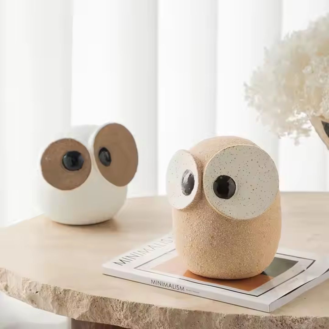 Big Eyed Owl-A FF-D25012A - Home Decor Figurines - ebarza Furniture UAE | Shop Modern Furniture in Abu Dhabi & Dubai - مفروشات ايبازرا في الامارات | تسوق اثاث عصري وديكورات مميزة في دبي وابوظبي