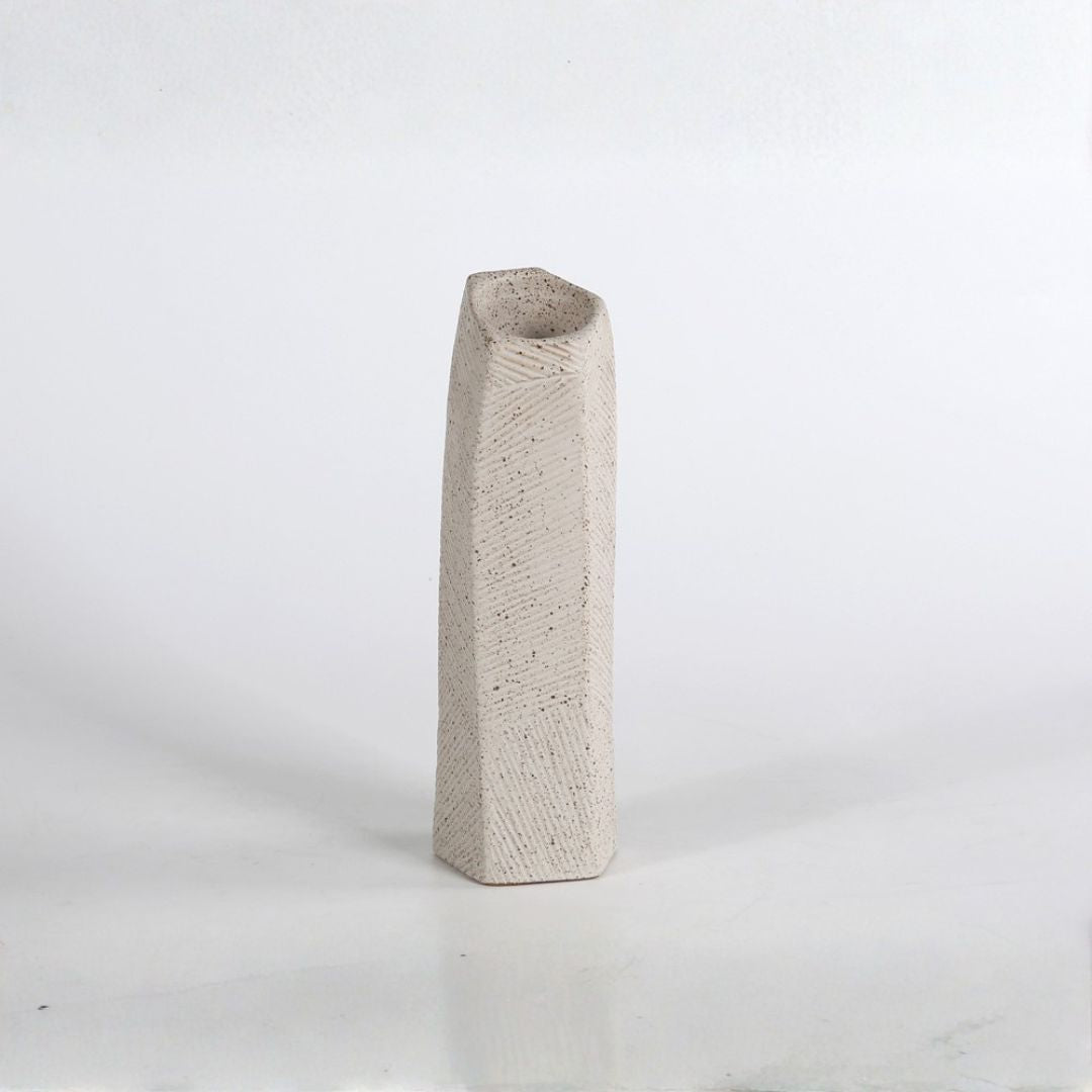 Pre-order 65 Days Delivery Hessian Off-White Chizzled candle & tealight holder - Small CB4371-25-R537 - Candle Holders - ebarza Furniture UAE | Shop Modern Furniture in Abu Dhabi & Dubai - مفروشات ايبازرا في الامارات | تسوق اثاث عصري وديكورات مميزة في دبي وابوظبي