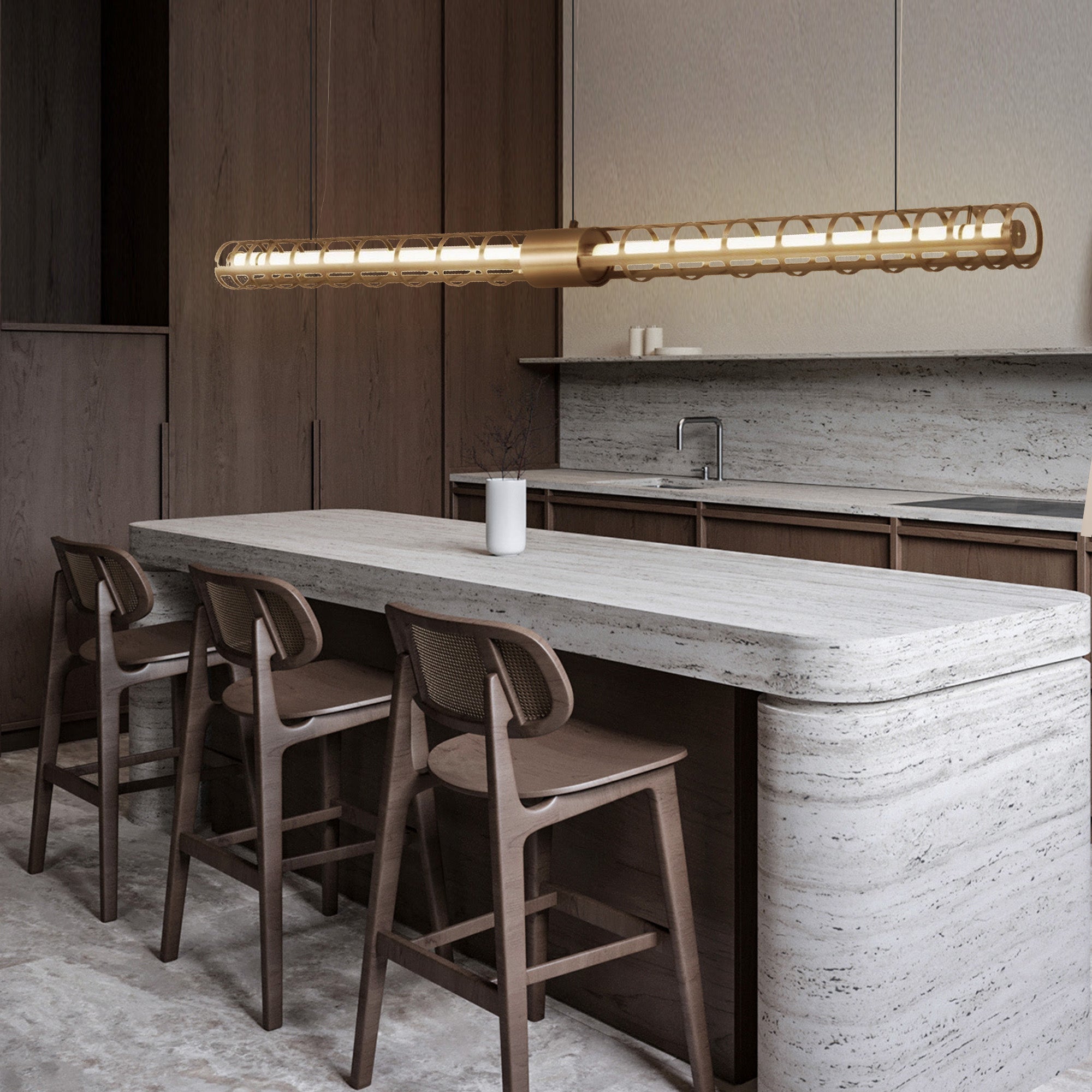 Luminous Thread Pendant Lamp CY-DD-1050-Gold - Pendant Lamps - ebarza Furniture UAE | Shop Modern Furniture in Abu Dhabi & Dubai - مفروشات ايبازرا في الامارات | تسوق اثاث عصري وديكورات مميزة في دبي وابوظبي