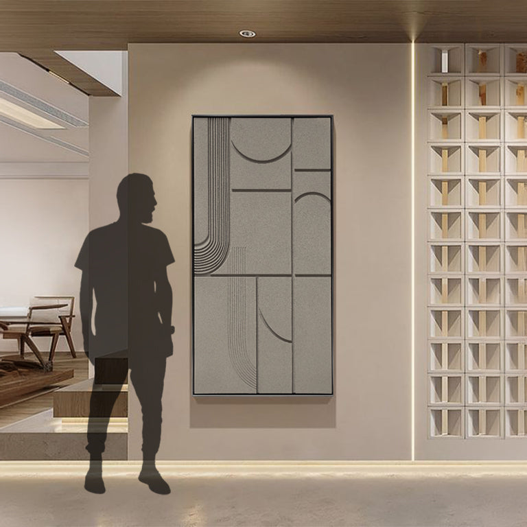 WOOD CARVING-Warm Grey Color Painting SOAWCP026-BG - Paintings - ebarza Furniture UAE | Shop Modern Furniture in Abu Dhabi & Dubai - مفروشات ايبازرا في الامارات | تسوق اثاث عصري وديكورات مميزة في دبي وابوظبي