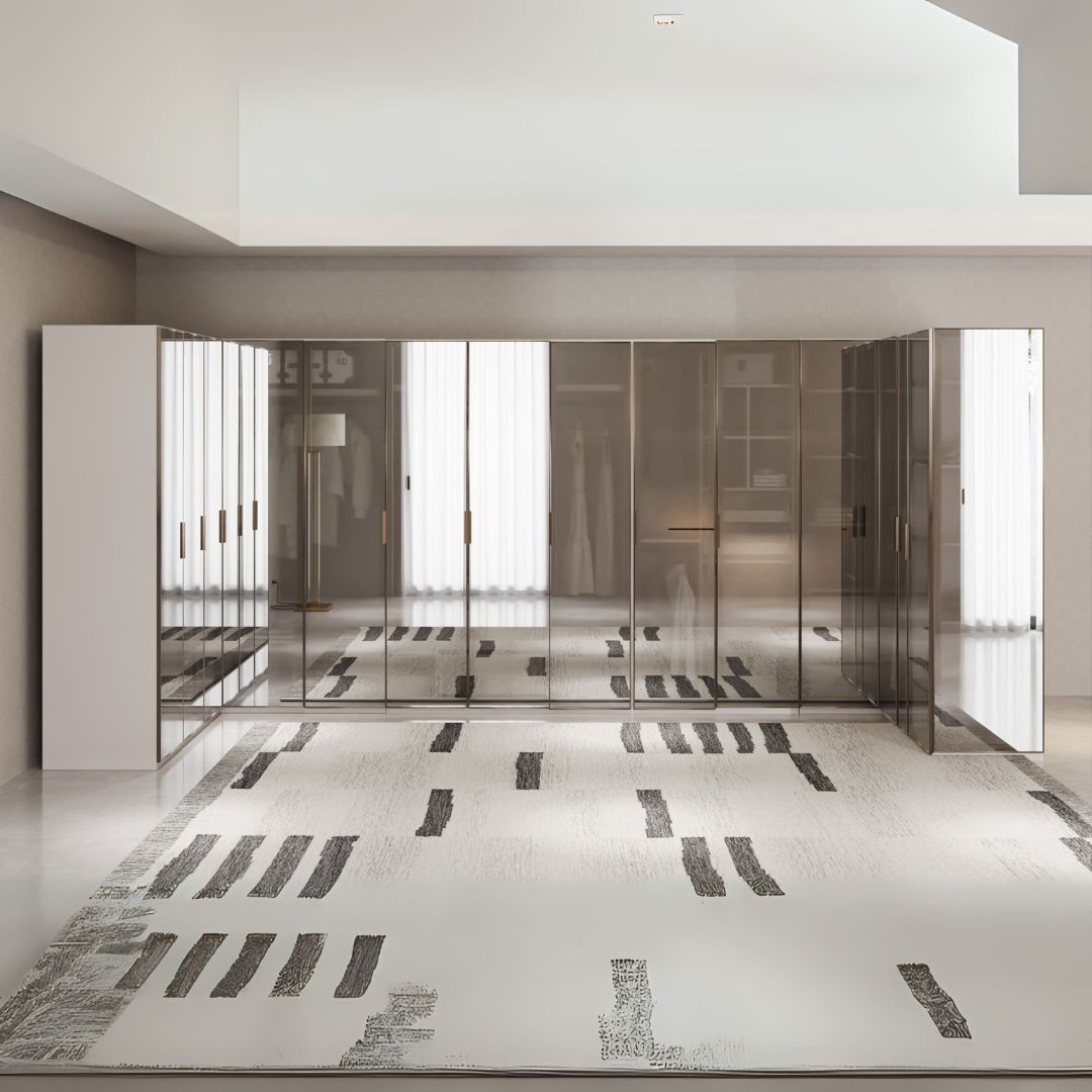 Pre-order 25 Days Delivery Cashmere 50 CM WARDROBE RIGHT WARDROBE (TWO SIDE FULL GLASS WITH SHELVES) - Cabinets - ebarza Furniture UAE | Shop Modern Furniture in Abu Dhabi & Dubai - مفروشات ايبازرا في الامارات | تسوق اثاث عصري وديكورات مميزة في دبي وابوظبي