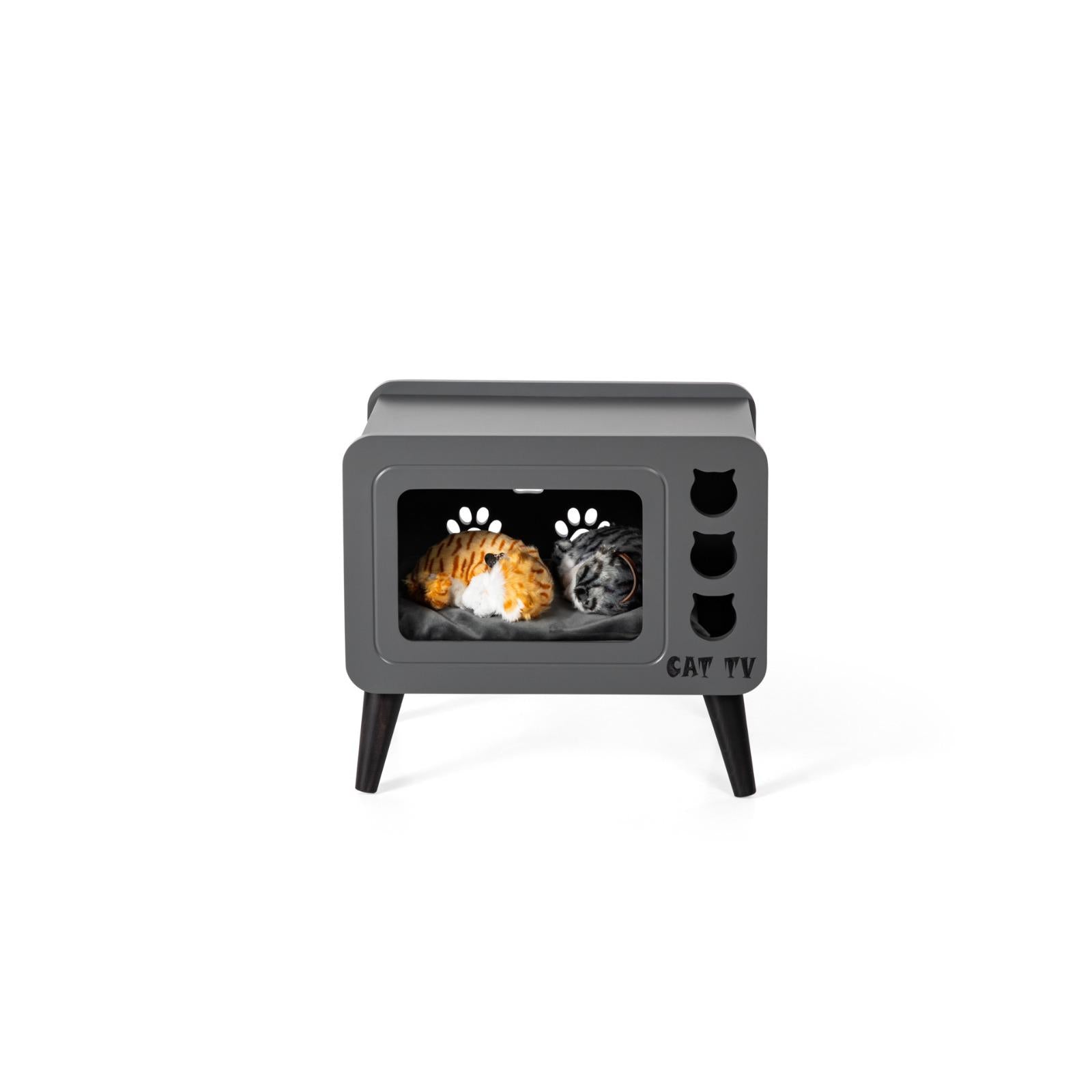 Cat house & Tv Antrasite Coffee Table HW-CTAS1CT - Side Tables - ebarza Furniture UAE | Shop Modern Furniture in Abu Dhabi & Dubai - مفروشات ايبازرا في الامارات | تسوق اثاث عصري وديكورات مميزة في دبي وابوظبي