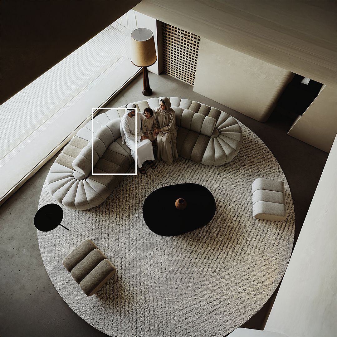 Chameleon Sofa Round With Back Rest - H-5228-C2 - Sofas - ebarza Furniture UAE | Shop Modern Furniture in Abu Dhabi & Dubai - مفروشات ايبازرا في الامارات | تسوق اثاث عصري وديكورات مميزة في دبي وابوظبي