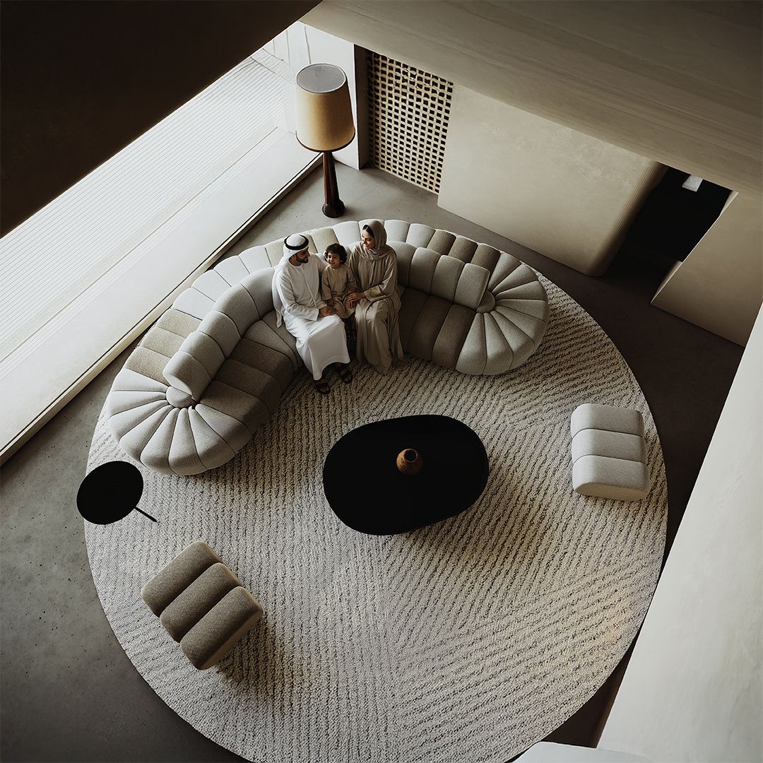 Chameleon Sofa Curved Pouf - H-5228-Ottoman - Sofas - ebarza Furniture UAE | Shop Modern Furniture in Abu Dhabi & Dubai - مفروشات ايبازرا في الامارات | تسوق اثاث عصري وديكورات مميزة في دبي وابوظبي