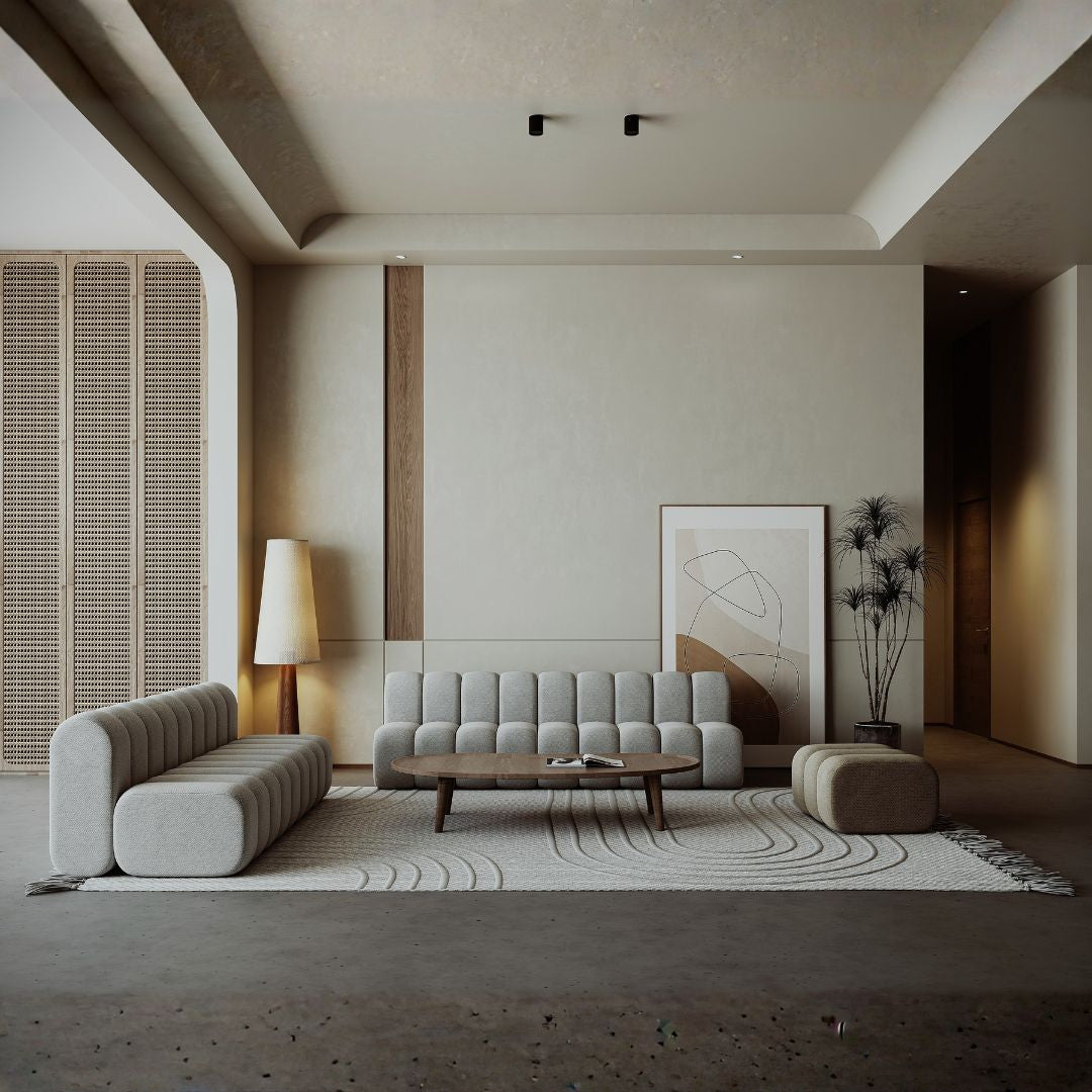 Chameleon Sofa Pouf Module - H-5228-E - Brown - Sofas - ebarza Furniture UAE | Shop Modern Furniture in Abu Dhabi & Dubai - مفروشات ايبازرا في الامارات | تسوق اثاث عصري وديكورات مميزة في دبي وابوظبي