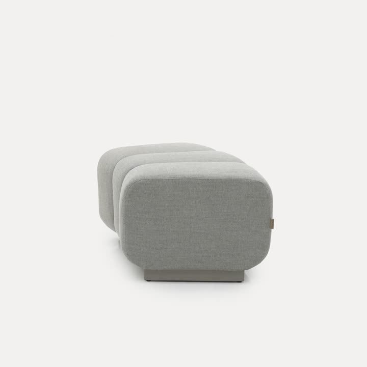 Pre-order 15 Days Delivery Chameleon Sofa Curved Pouf - H-5228-Ottoman - Sofas - ebarza Furniture UAE | Shop Modern Furniture in Abu Dhabi & Dubai - مفروشات ايبازرا في الامارات | تسوق اثاث عصري وديكورات مميزة في دبي وابوظبي