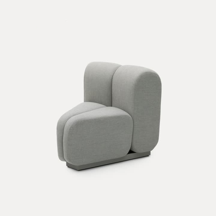 Pre-order 15 Days Delivery Chameleon Sofa Round With Back Rest - H-5228-C2 - Sofas - ebarza Furniture UAE | Shop Modern Furniture in Abu Dhabi & Dubai - مفروشات ايبازرا في الامارات | تسوق اثاث عصري وديكورات مميزة في دبي وابوظبي