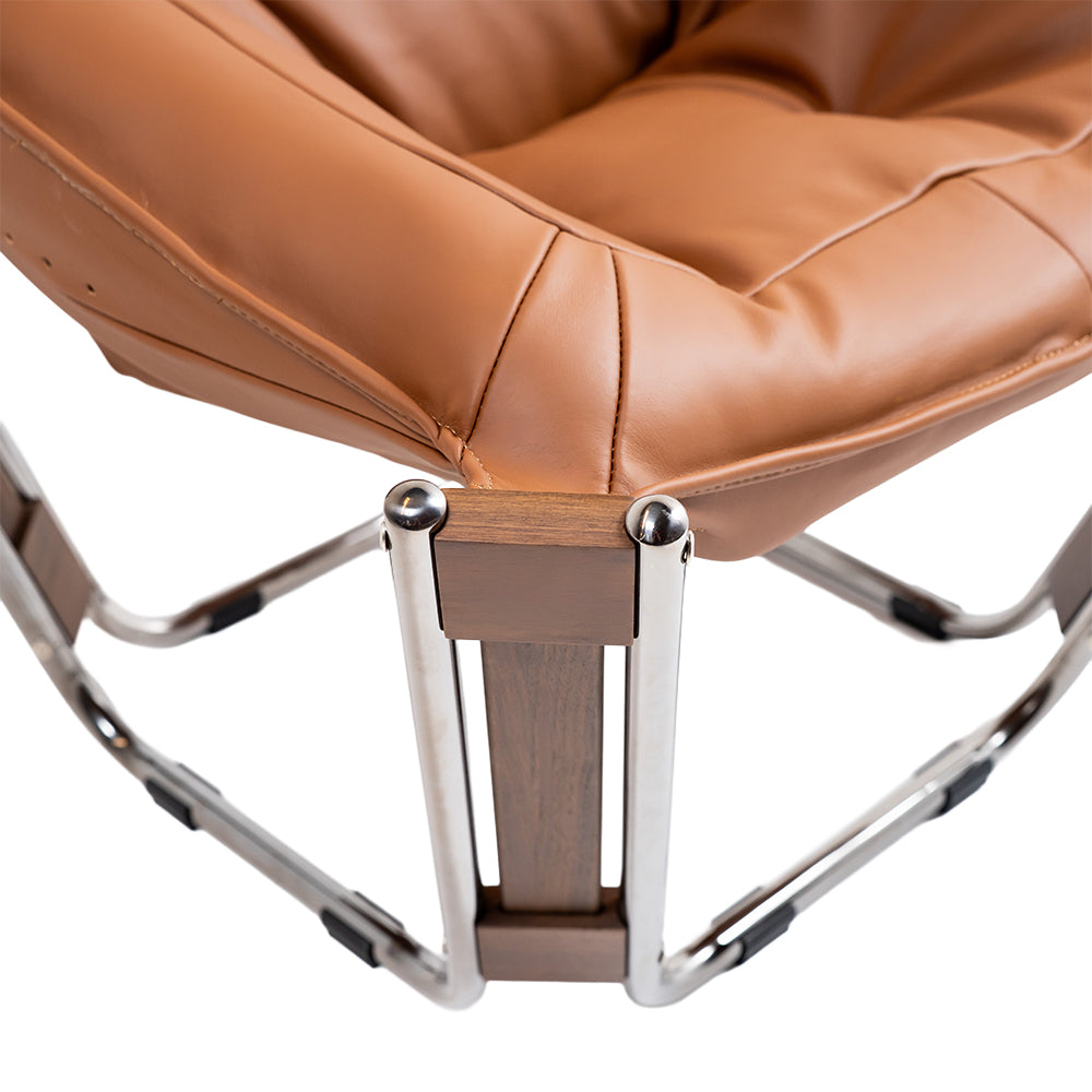 Cocoon Lounge Chair - PS-A179 -Br - Lounge Chairs - ebarza Furniture UAE | Shop Modern Furniture in Abu Dhabi & Dubai - مفروشات ايبازرا في الامارات | تسوق اثاث عصري وديكورات مميزة في دبي وابوظبي