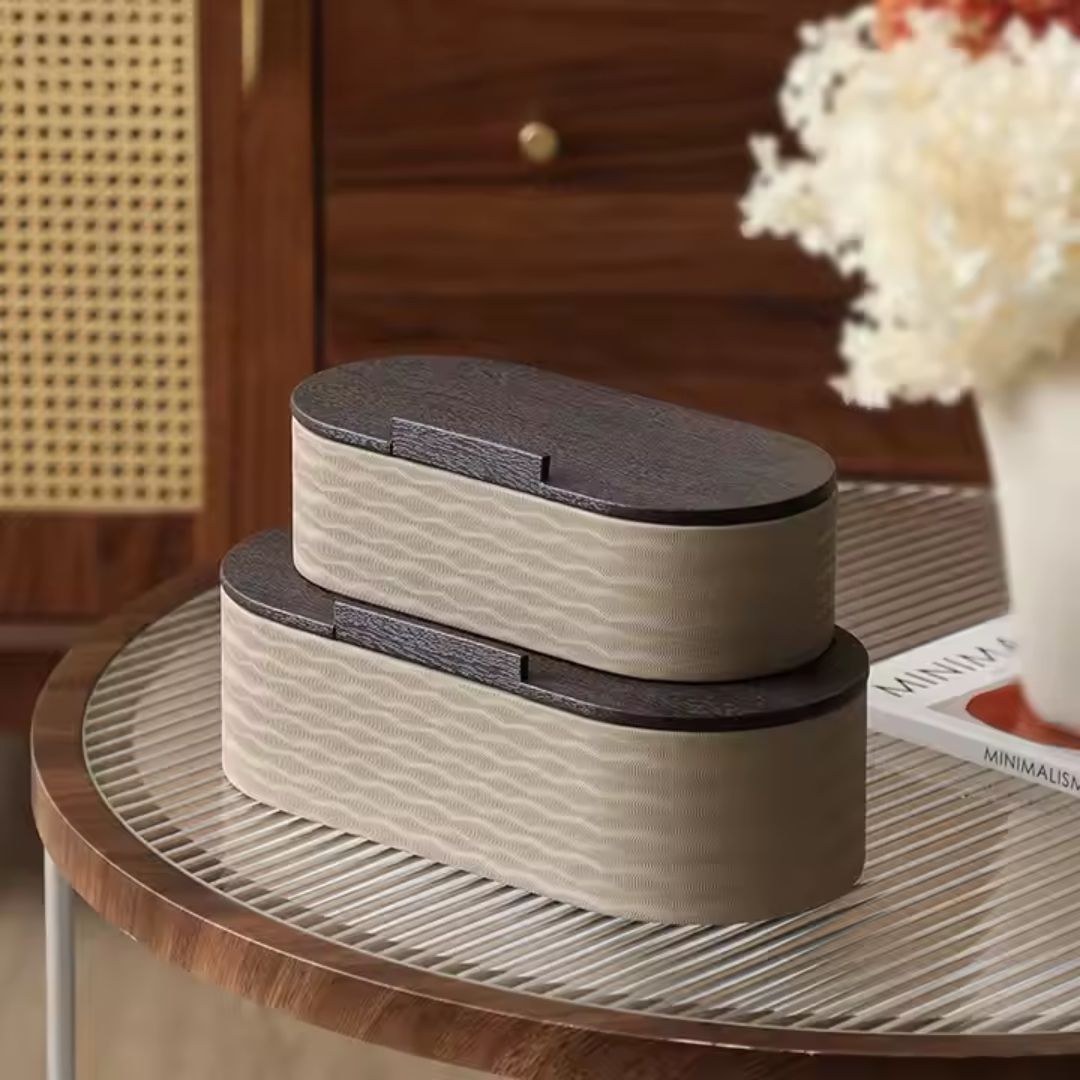 Corrugated Round Edge Box Coffee B - FB-PG24010B - Decorative Boxes - ebarza Furniture UAE | Shop Modern Furniture in Abu Dhabi & Dubai - مفروشات ايبازرا في الامارات | تسوق اثاث عصري وديكورات مميزة في دبي وابوظبي