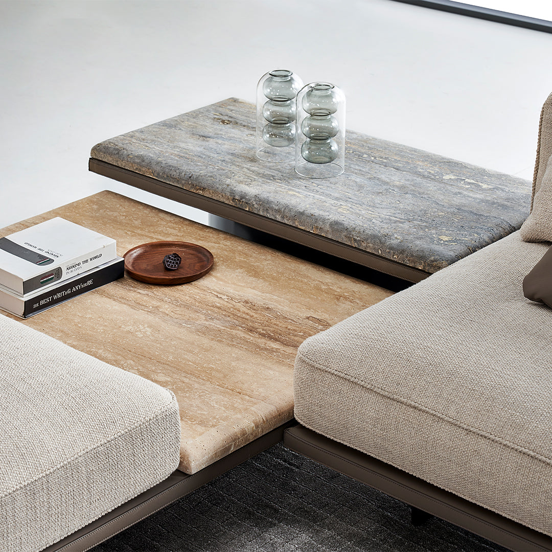 Avenor Modular Pouf With Side Table C-SF091 - Side Tables - ebarza Furniture UAE | Shop Modern Furniture in Abu Dhabi & Dubai - مفروشات ايبازرا في الامارات | تسوق اثاث عصري وديكورات مميزة في دبي وابوظبي