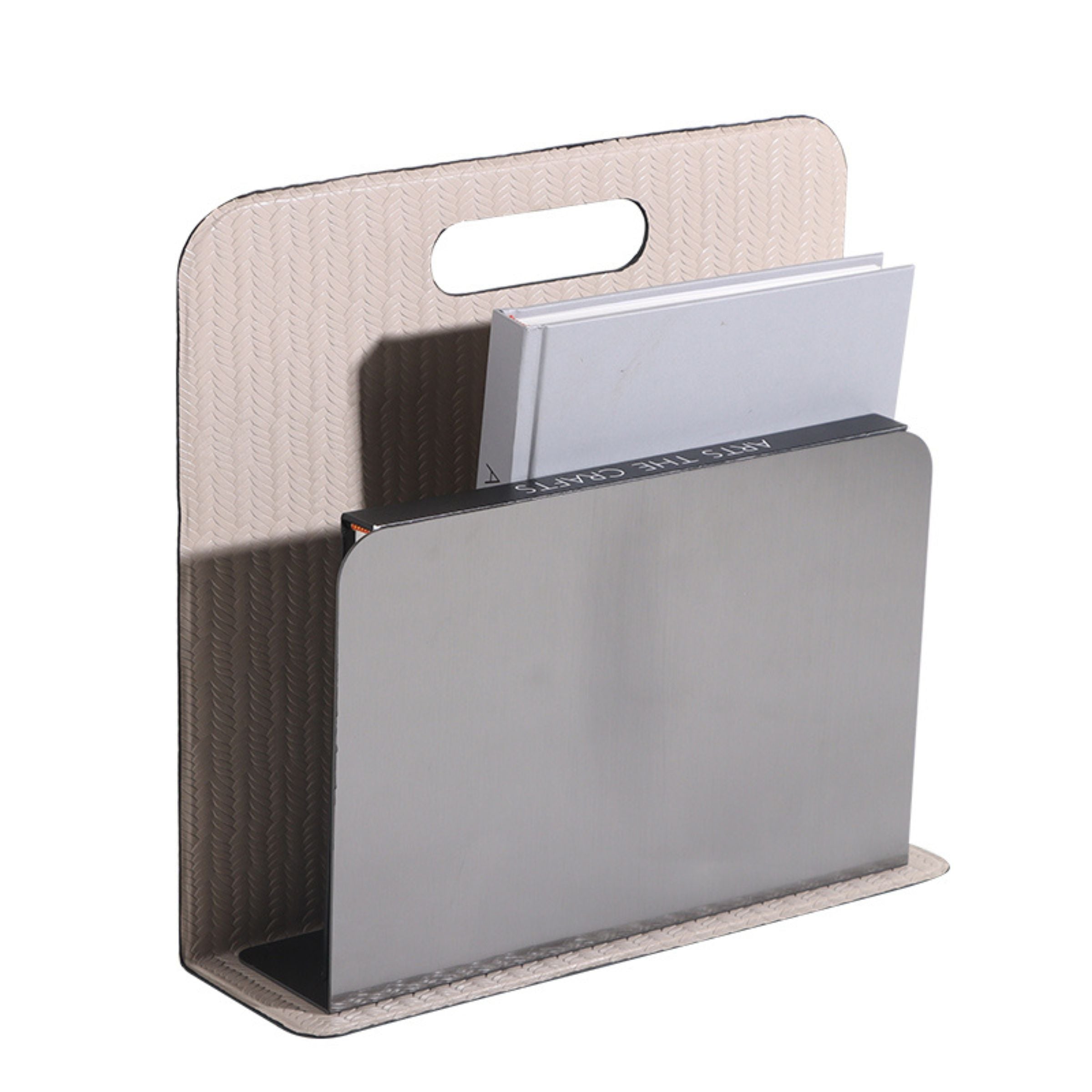 BLACK & BEIGE MAGAZINE RACK DW200850A - Bookends - ebarza Furniture UAE | Shop Modern Furniture in Abu Dhabi & Dubai - مفروشات ايبازرا في الامارات | تسوق اثاث عصري وديكورات مميزة في دبي وابوظبي