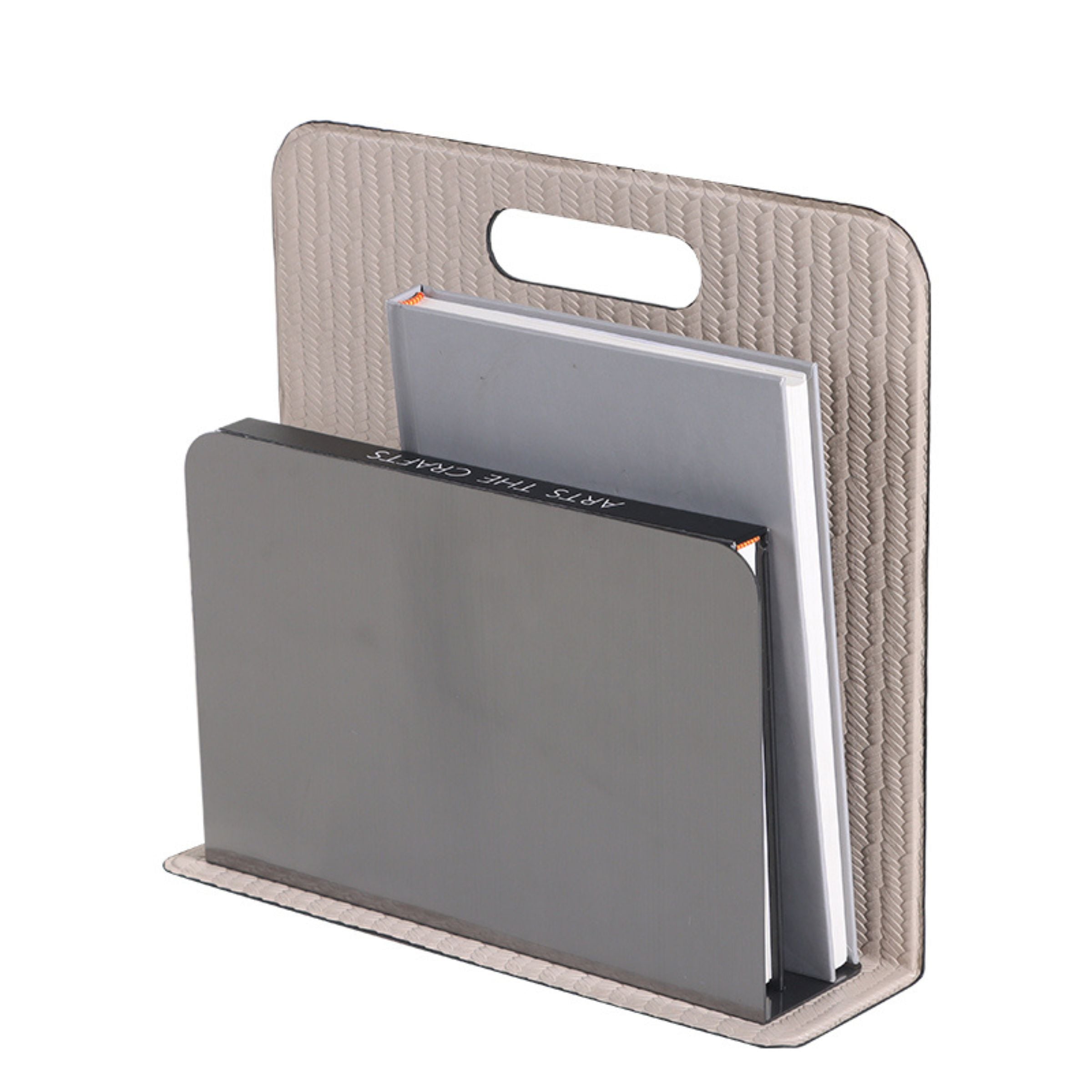 BLACK & BEIGE MAGAZINE RACK DW200850A - Bookends - ebarza Furniture UAE | Shop Modern Furniture in Abu Dhabi & Dubai - مفروشات ايبازرا في الامارات | تسوق اثاث عصري وديكورات مميزة في دبي وابوظبي