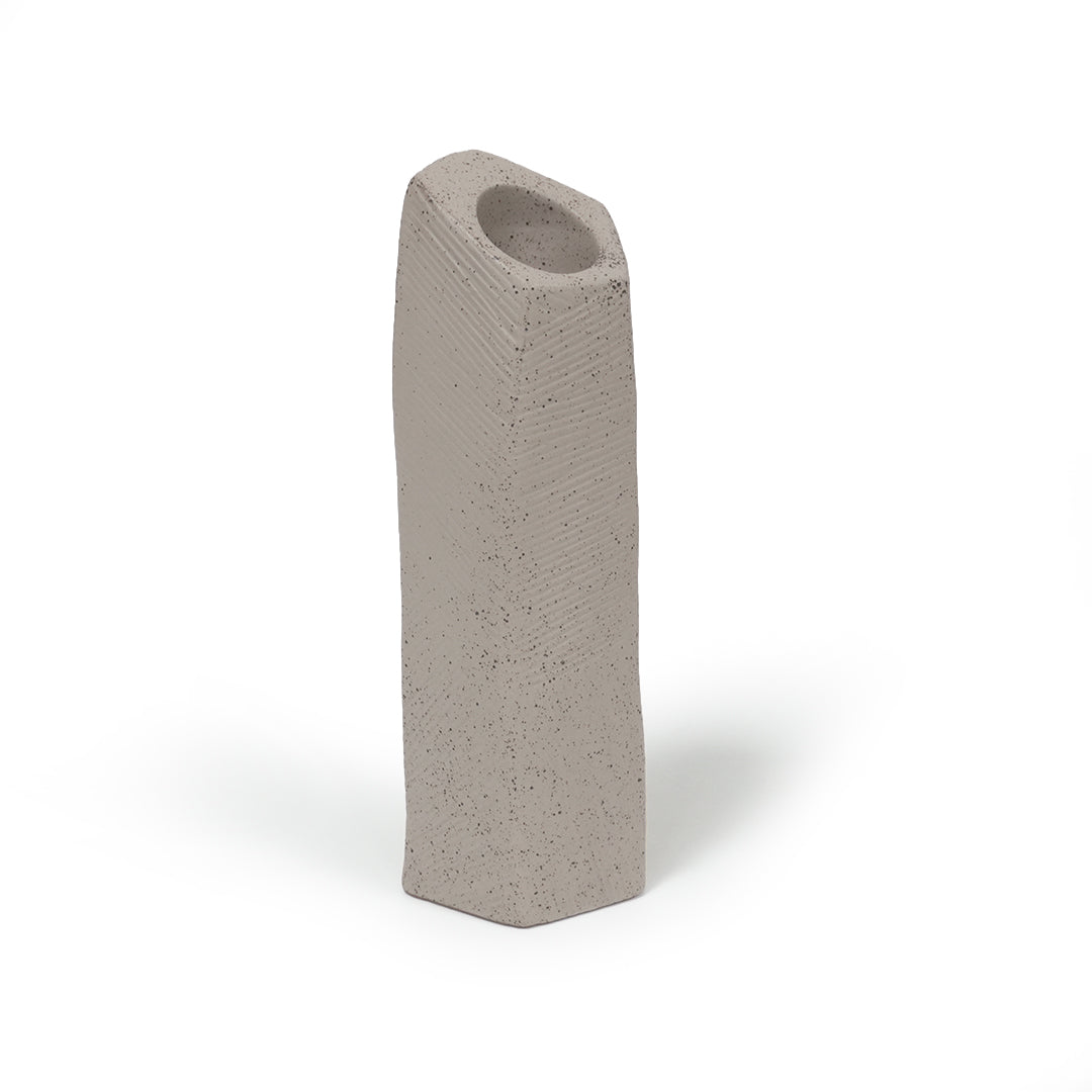 Dark Sand Chizzled Candle & Tealight Holder - Large CB4371-29-R920 - Candle Holders - ebarza Furniture UAE | Shop Modern Furniture in Abu Dhabi & Dubai - مفروشات ايبازرا في الامارات | تسوق اثاث عصري وديكورات مميزة في دبي وابوظبي