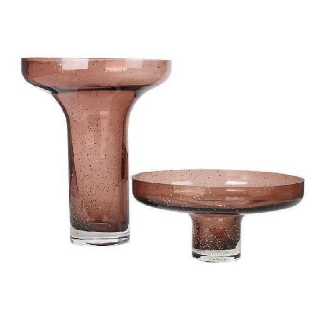 Dark Red Glass Vase -B FB-ZS2030B - Vases - ebarza Furniture UAE | Shop Modern Furniture in Abu Dhabi & Dubai - مفروشات ايبازرا في الامارات | تسوق اثاث عصري وديكورات مميزة في دبي وابوظبي