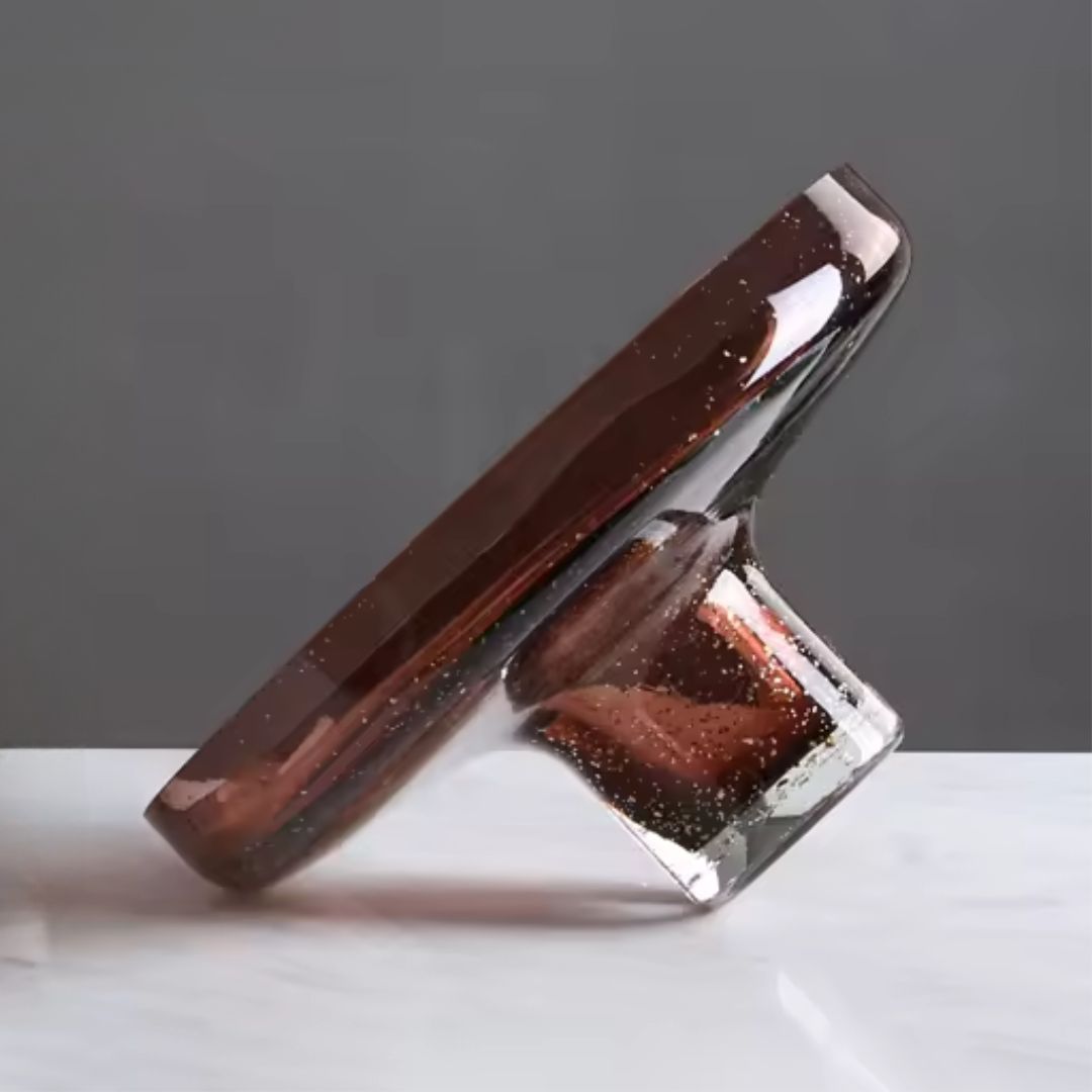 Dark Red Glass Vase -B FB-ZS2030B - Vases - ebarza Furniture UAE | Shop Modern Furniture in Abu Dhabi & Dubai - مفروشات ايبازرا في الامارات | تسوق اثاث عصري وديكورات مميزة في دبي وابوظبي