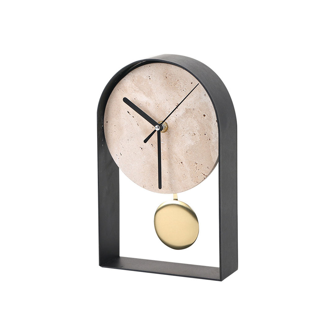 Desktop Clock - KQ4005 - Home Decor Figurines - ebarza Furniture UAE | Shop Modern Furniture in Abu Dhabi & Dubai - مفروشات ايبازرا في الامارات | تسوق اثاث عصري وديكورات مميزة في دبي وابوظبي