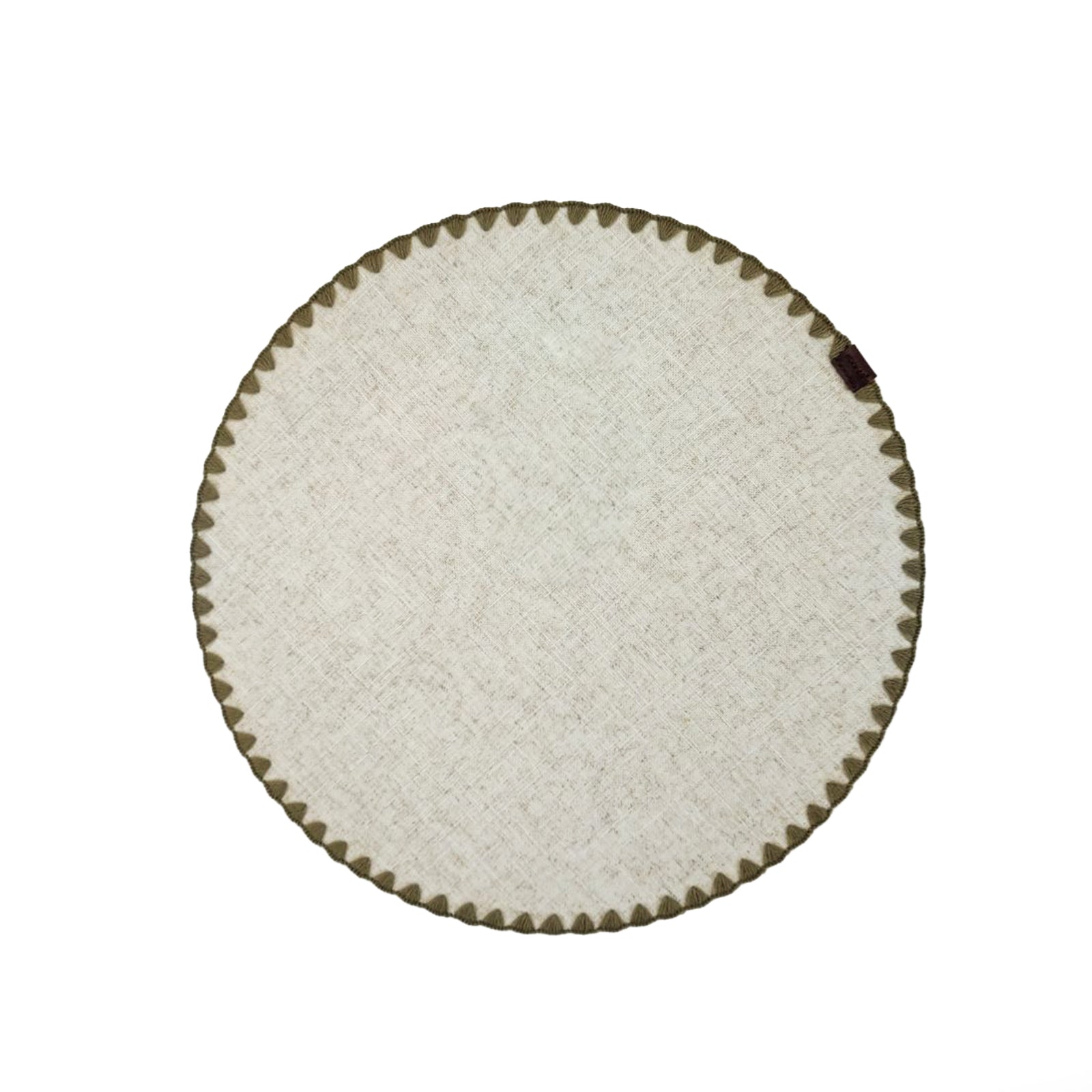 Dineva Placemat With Shelled Edge & Double Layers - KXMT-2379/Brown - Placemats - ebarza Furniture UAE | Shop Modern Furniture in Abu Dhabi & Dubai - مفروشات ايبازرا في الامارات | تسوق اثاث عصري وديكورات مميزة في دبي وابوظبي