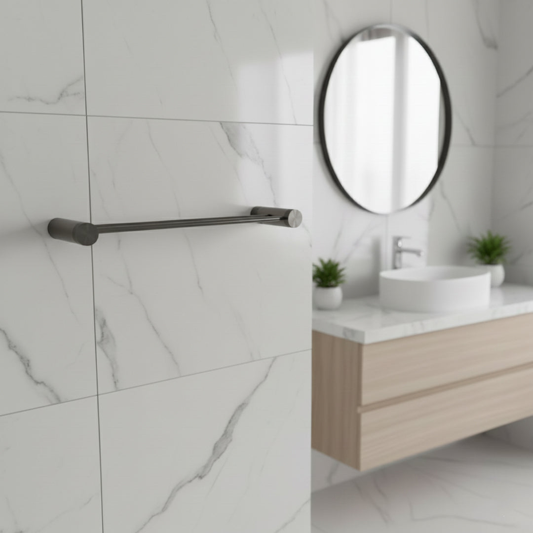 Double Towel Bar - 60cm 901 08ABCG - Bathroom Accessories - ebarza Furniture UAE | Shop Modern Furniture in Abu Dhabi & Dubai - مفروشات ايبازرا في الامارات | تسوق اثاث عصري وديكورات مميزة في دبي وابوظبي