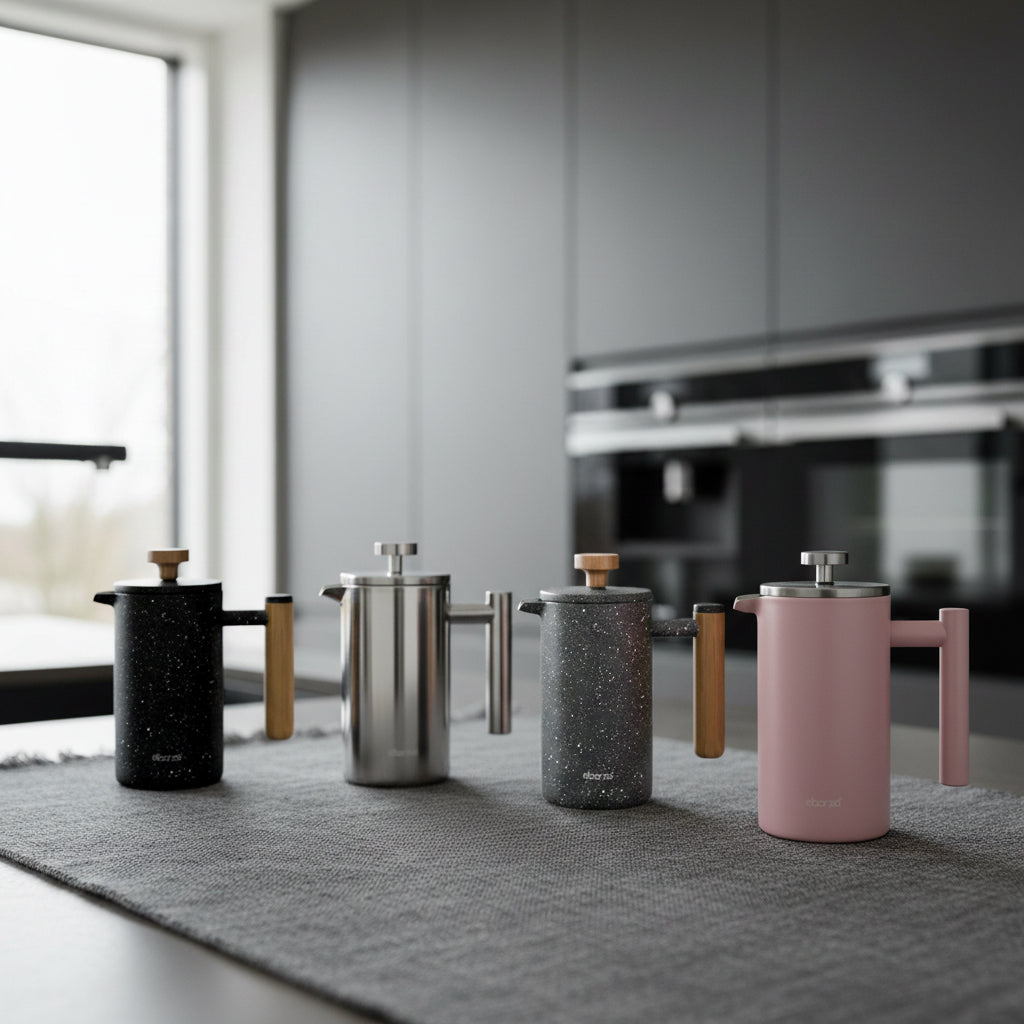 Pre-order 15 Days Delivery Double Wall Stainless Steel Matt Pink French Press P1001 (350ml) - Coffee and Tea Pots - ebarza Furniture UAE | Shop Modern Furniture in Abu Dhabi & Dubai - مفروشات ايبازرا في الامارات | تسوق اثاث عصري وديكورات مميزة في دبي وابوظبي