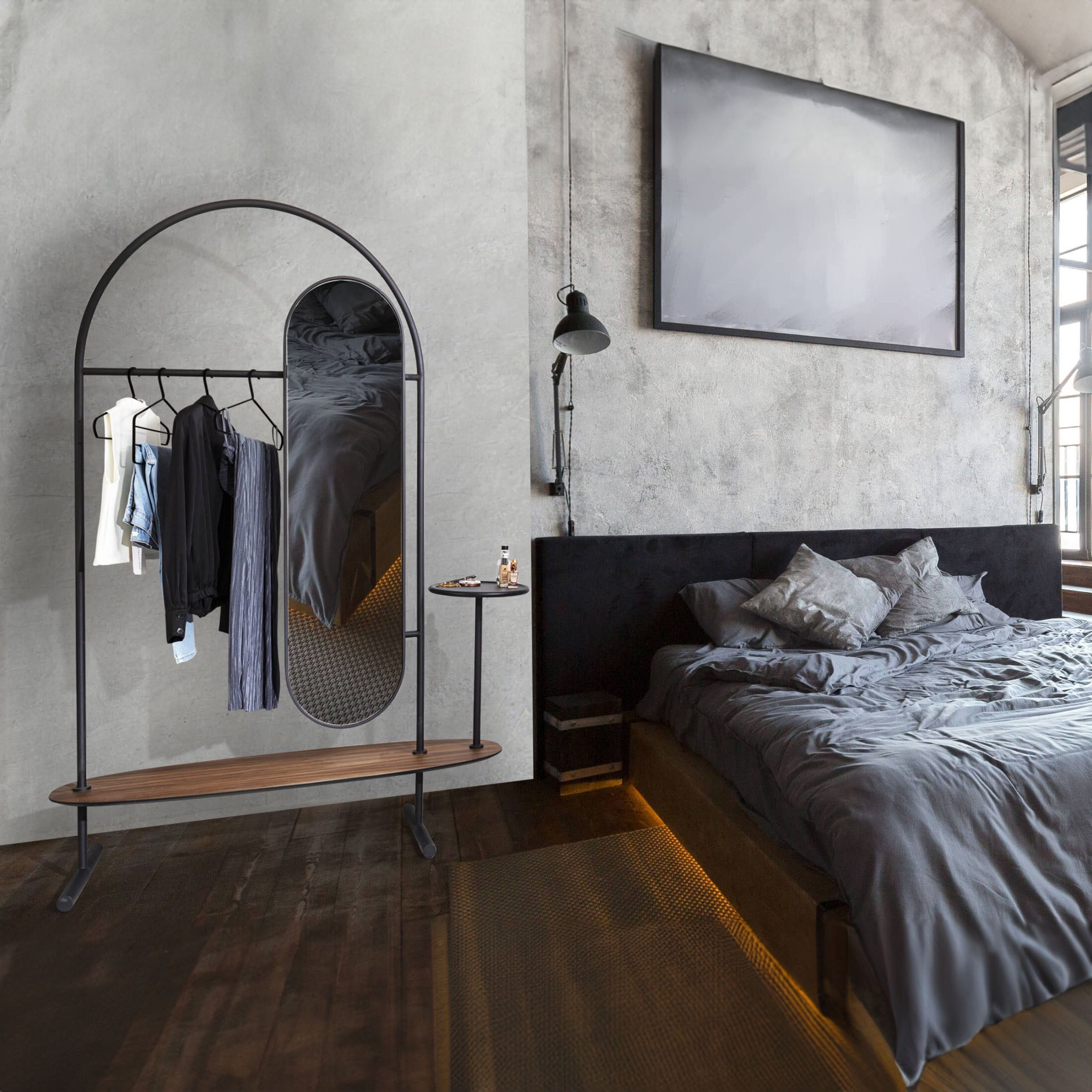 Electra Mirror EM001-TG - Dressers and Mirrors - ebarza Furniture UAE | Shop Modern Furniture in Abu Dhabi & Dubai - مفروشات ايبازرا في الامارات | تسوق اثاث عصري وديكورات مميزة في دبي وابوظبي