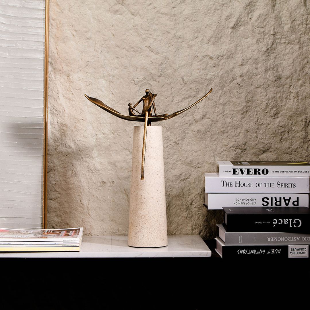 Family Harmony Sculpture KA4127 - Home Decor Figurines - ebarza Furniture UAE | Shop Modern Furniture in Abu Dhabi & Dubai - مفروشات ايبازرا في الامارات | تسوق اثاث عصري وديكورات مميزة في دبي وابوظبي