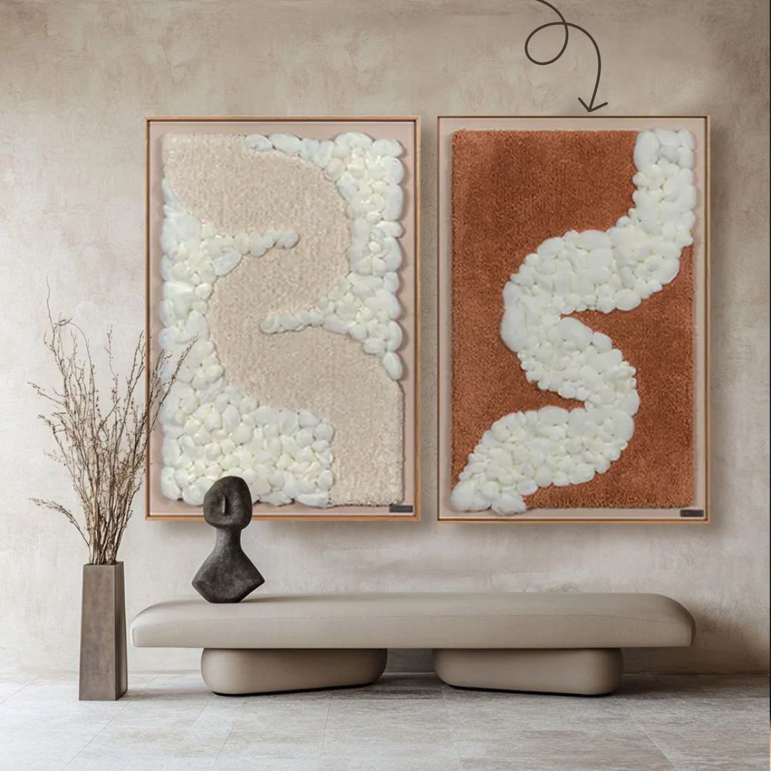 Fiber Weaving Wall Art - 2403H0007-W600*H900-82979090-1 - Paintings - ebarza Furniture UAE | Shop Modern Furniture in Abu Dhabi & Dubai - مفروشات ايبازرا في الامارات | تسوق اثاث عصري وديكورات مميزة في دبي وابوظبي