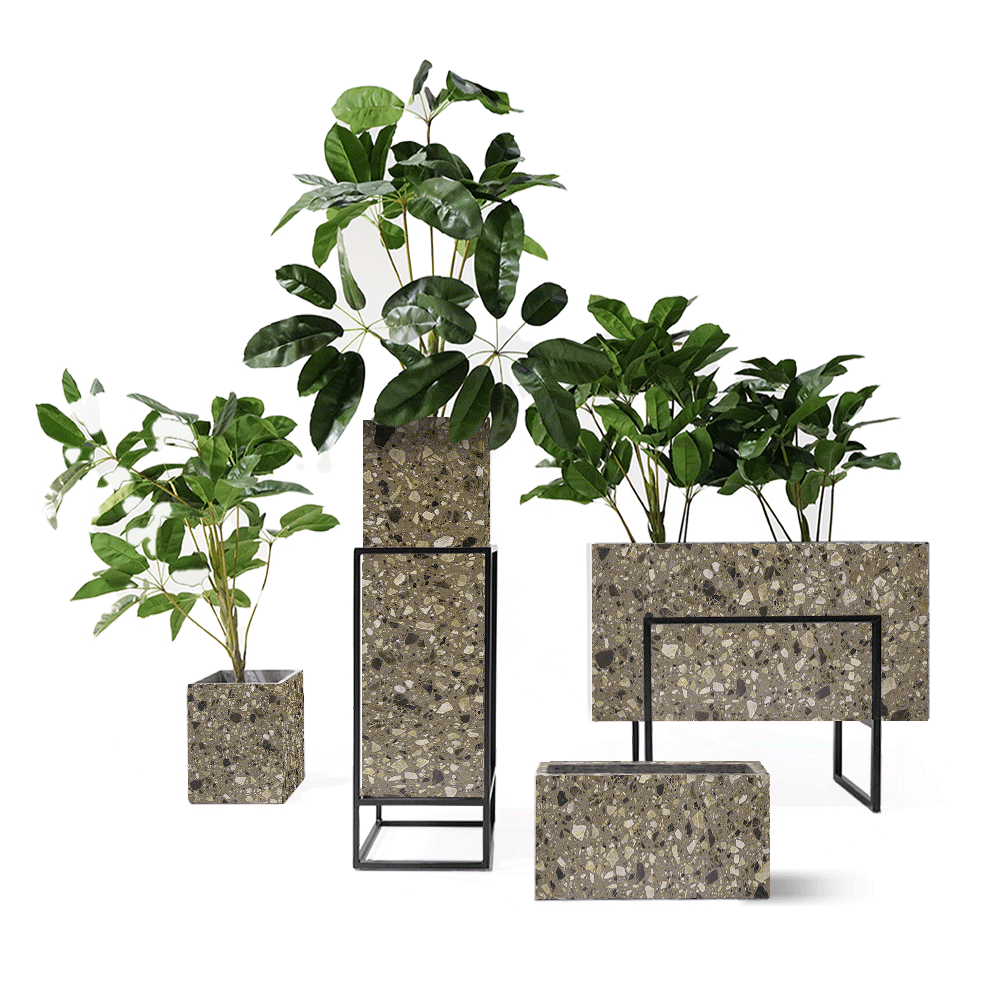 Terrazzo Planter Box 307-N0272 - Planter Boxes - ebarza Furniture UAE | Shop Modern Furniture in Abu Dhabi & Dubai - مفروشات ايبازرا في الامارات | تسوق اثاث عصري وديكورات مميزة في دبي وابوظبي