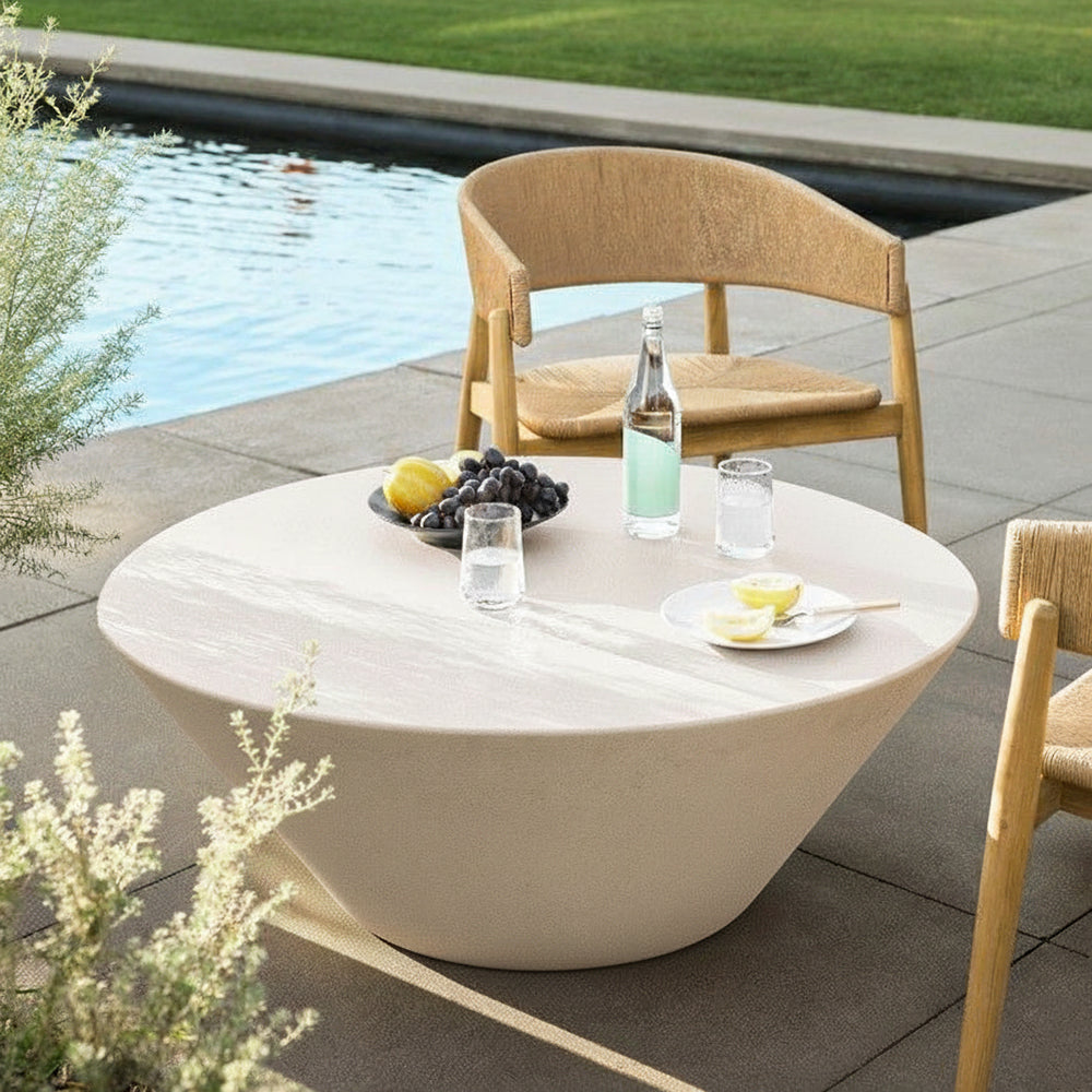 Zhuozi Textured Beige Coffee Table - 21-1171 table - Coffee Tables - ebarza Furniture UAE | Shop Modern Furniture in Abu Dhabi & Dubai - مفروشات ايبازرا في الامارات | تسوق اثاث عصري وديكورات مميزة في دبي وابوظبي