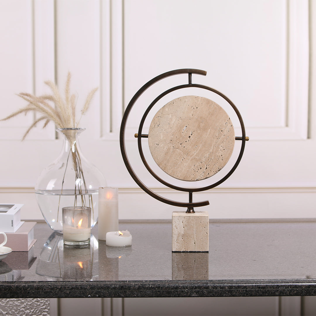 Globe Marble Sculpture KA3164 - Home Decor Figurines - ebarza Furniture UAE | Shop Modern Furniture in Abu Dhabi & Dubai - مفروشات ايبازرا في الامارات | تسوق اثاث عصري وديكورات مميزة في دبي وابوظبي