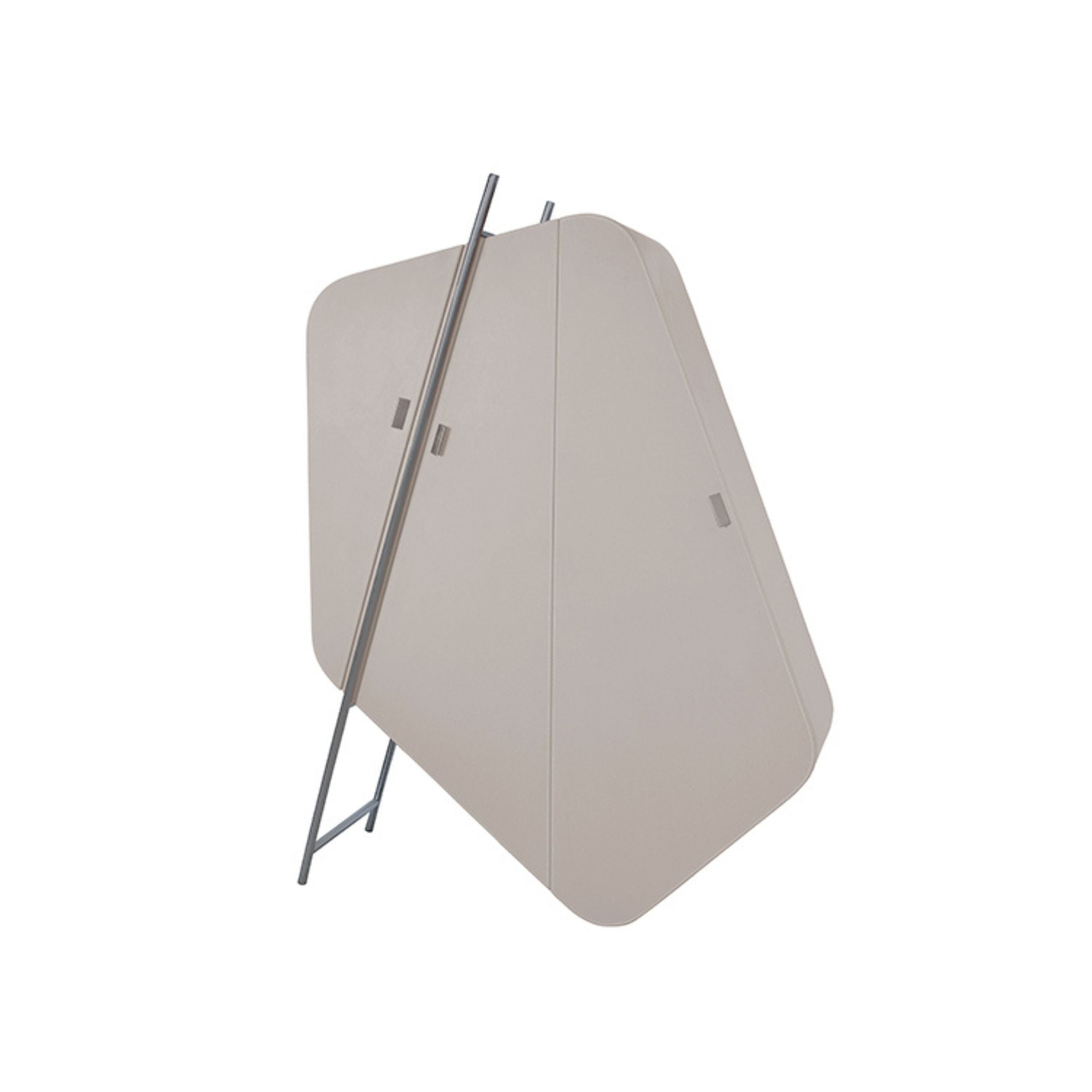 Irragular Shape Highboard / Sideboard Unit Mycroft Gray Saddle Leather and Stainless Steel MLL-T45 - Cabinets - ebarza Furniture UAE | Shop Modern Furniture in Abu Dhabi & Dubai - مفروشات ايبازرا في الامارات | تسوق اثاث عصري وديكورات مميزة في دبي وابوظبي