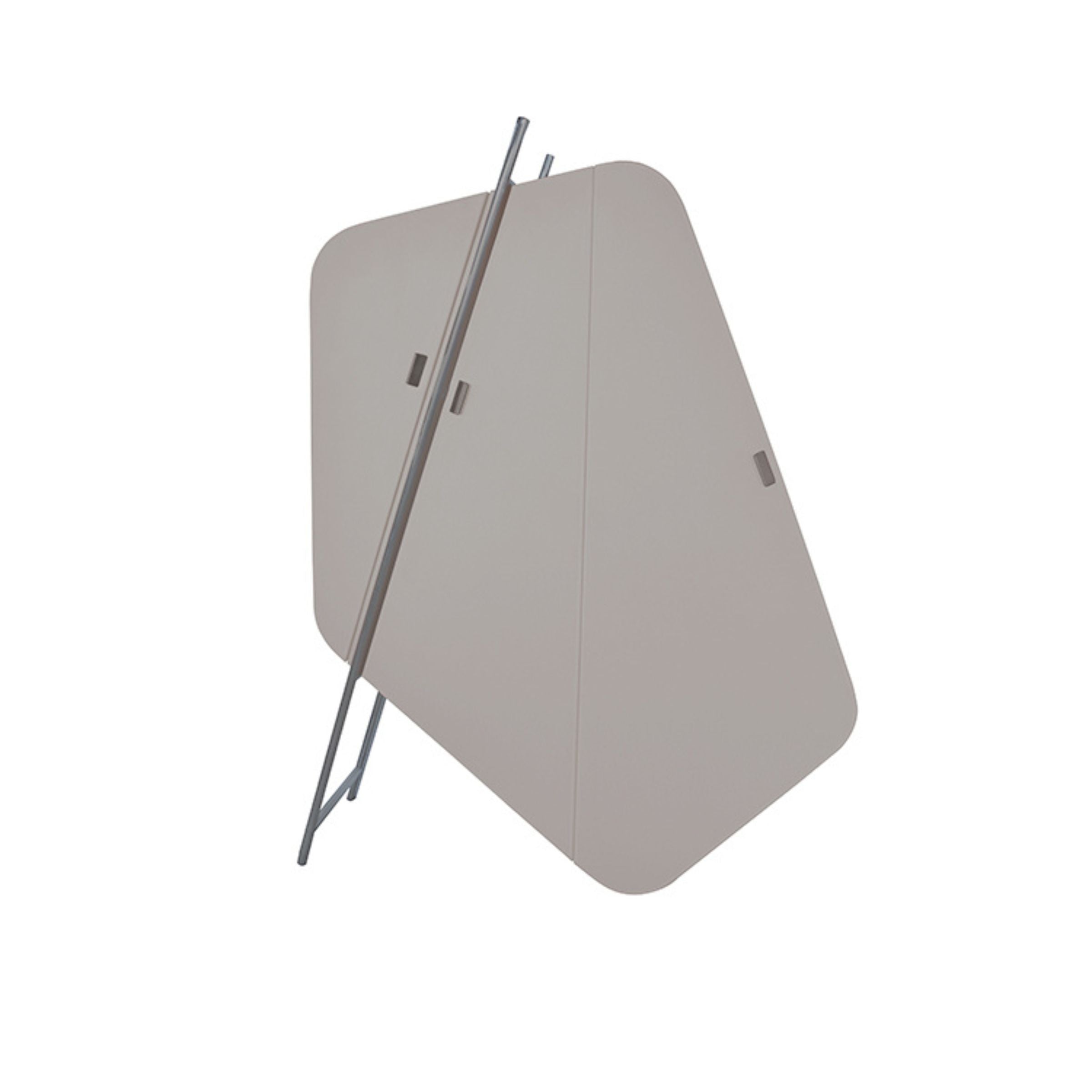 Irragular Shape Highboard / Sideboard Unit Mycroft Gray Saddle Leather and Stainless Steel MLL-T45 - Cabinets - ebarza Furniture UAE | Shop Modern Furniture in Abu Dhabi & Dubai - مفروشات ايبازرا في الامارات | تسوق اثاث عصري وديكورات مميزة في دبي وابوظبي