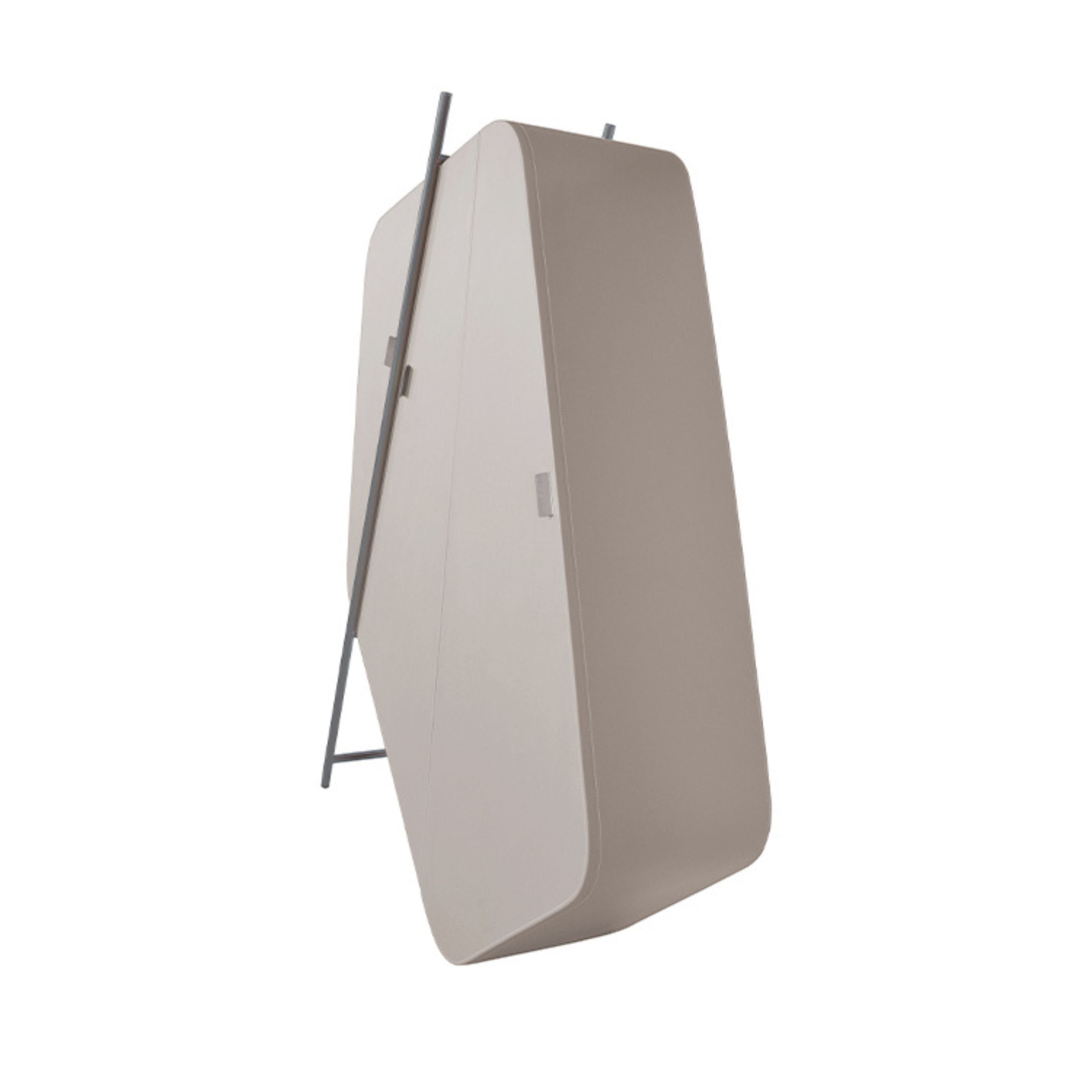 Irragular Shape Highboard / Sideboard Unit Mycroft Gray Saddle Leather and Stainless Steel MLL-T45 - Cabinets - ebarza Furniture UAE | Shop Modern Furniture in Abu Dhabi & Dubai - مفروشات ايبازرا في الامارات | تسوق اثاث عصري وديكورات مميزة في دبي وابوظبي