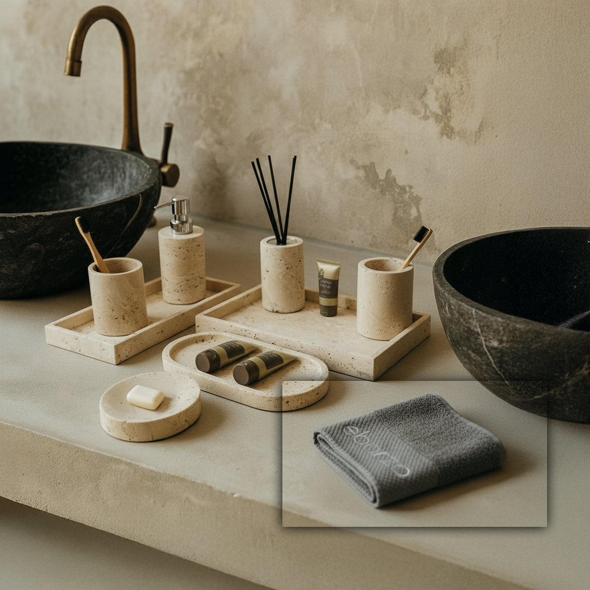 Grey square scarf MJ010B - Towels - ebarza Furniture UAE | Shop Modern Furniture in Abu Dhabi & Dubai - مفروشات ايبازرا في الامارات | تسوق اثاث عصري وديكورات مميزة في دبي وابوظبي