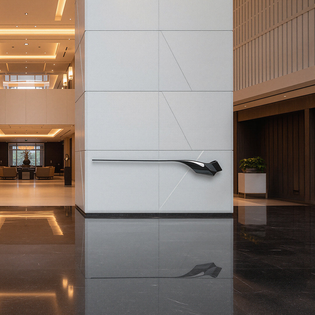 Hand Crafted Black Stainless Steel Shelf BJ20250018B small