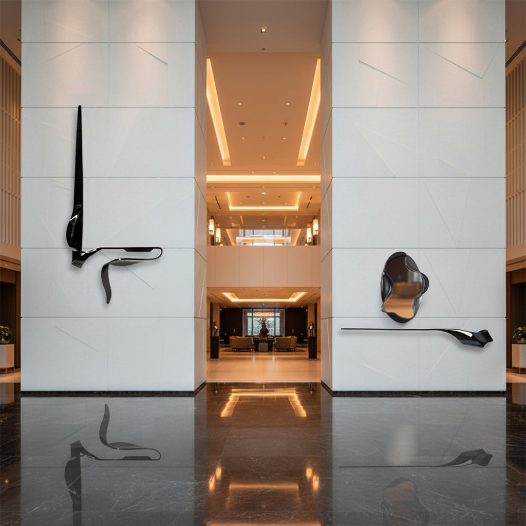 Hand Crafted Black Stainless Steel Shelf BJ20250018B small - Artwork - ebarza Furniture UAE | Shop Modern Furniture in Abu Dhabi & Dubai - مفروشات ايبازرا في الامارات | تسوق اثاث عصري وديكورات مميزة في دبي وابوظبي