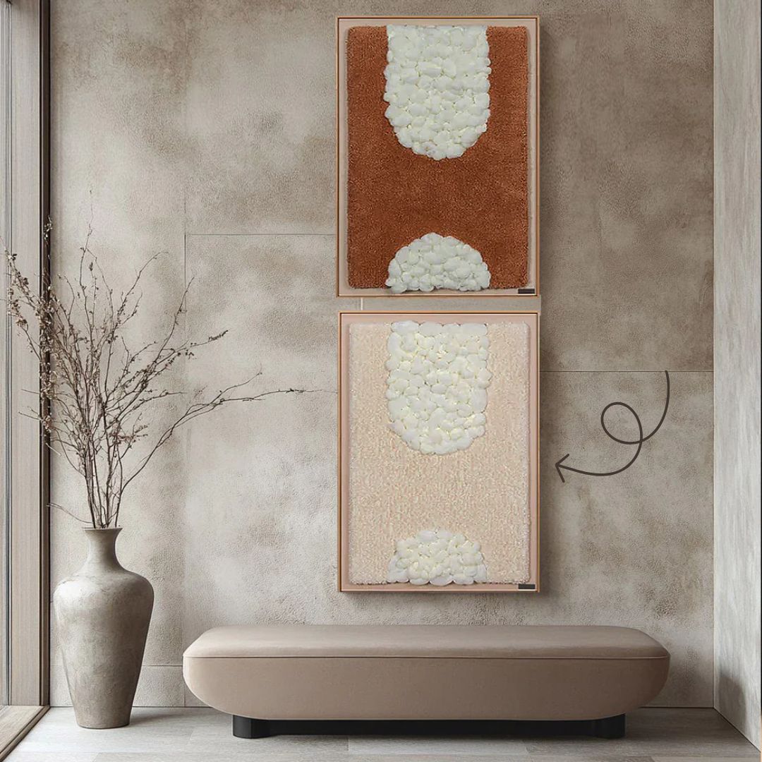 Handmade Fiber Weaving Wall Art - 2403H0007-W600*H900-82979090-3 - Paintings - ebarza Furniture UAE | Shop Modern Furniture in Abu Dhabi & Dubai - مفروشات ايبازرا في الامارات | تسوق اثاث عصري وديكورات مميزة في دبي وابوظبي