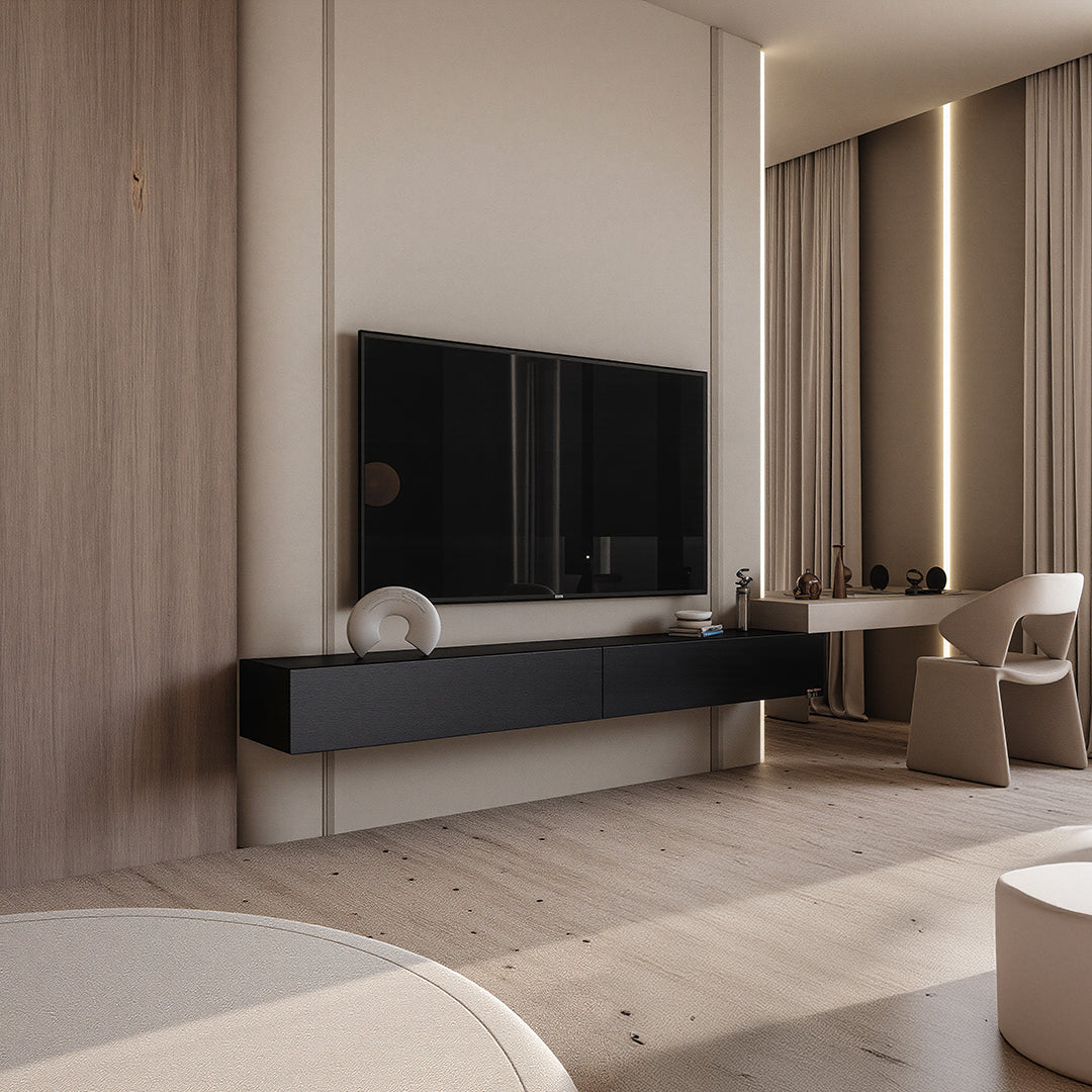 Hanged floating Tv Stand MLL-CUS06 - Storage/TV Unites - ebarza Furniture UAE | Shop Modern Furniture in Abu Dhabi & Dubai - مفروشات ايبازرا في الامارات | تسوق اثاث عصري وديكورات مميزة في دبي وابوظبي