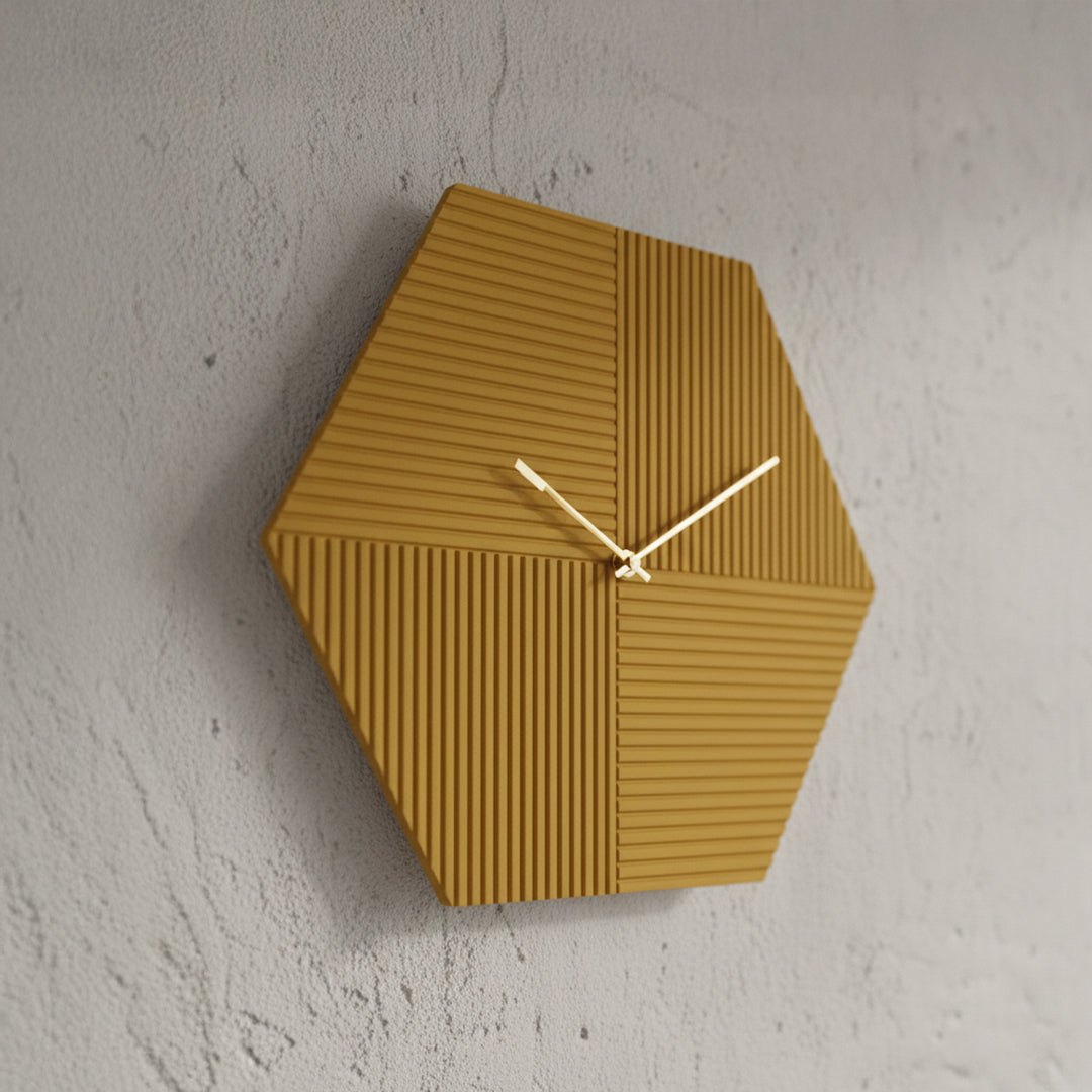 Hexagon Wall Clock WCF235 - Clocks - ebarza Furniture UAE | Shop Modern Furniture in Abu Dhabi & Dubai - مفروشات ايبازرا في الامارات | تسوق اثاث عصري وديكورات مميزة في دبي وابوظبي