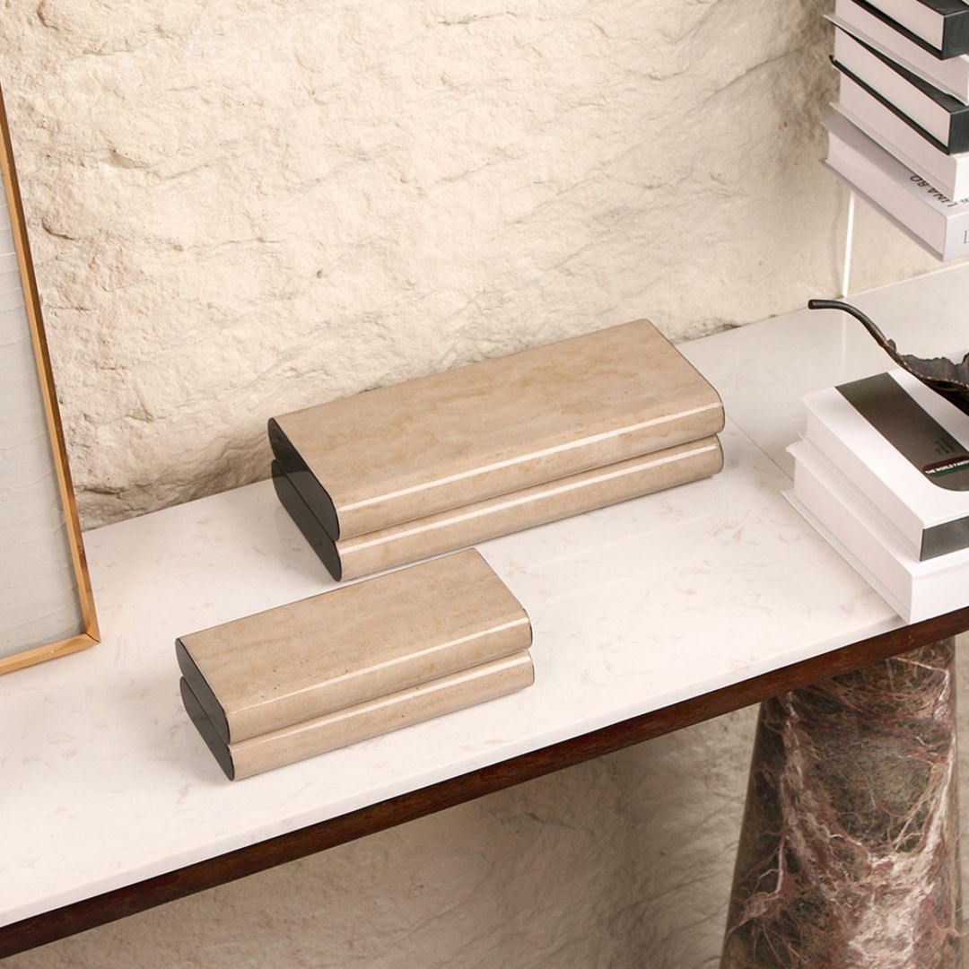 Hinged Glossy Storage Box-S KD5005BS - Decorative Boxes - ebarza Furniture UAE | Shop Modern Furniture in Abu Dhabi & Dubai - مفروشات ايبازرا في الامارات | تسوق اثاث عصري وديكورات مميزة في دبي وابوظبي