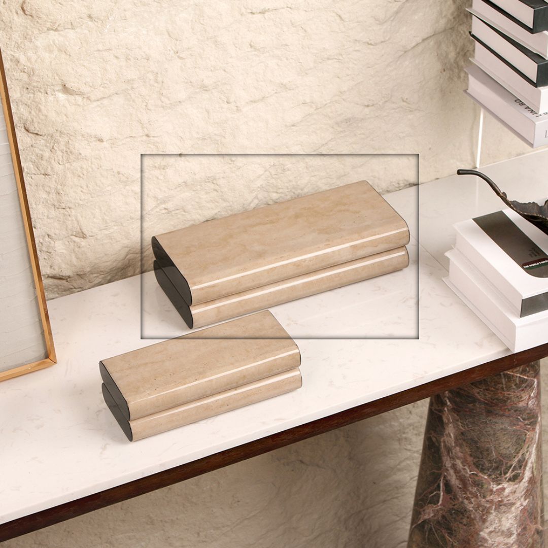 Hinged Glossy Storage Box-L KD5005BL - Decorative Boxes - ebarza Furniture UAE | Shop Modern Furniture in Abu Dhabi & Dubai - مفروشات ايبازرا في الامارات | تسوق اثاث عصري وديكورات مميزة في دبي وابوظبي