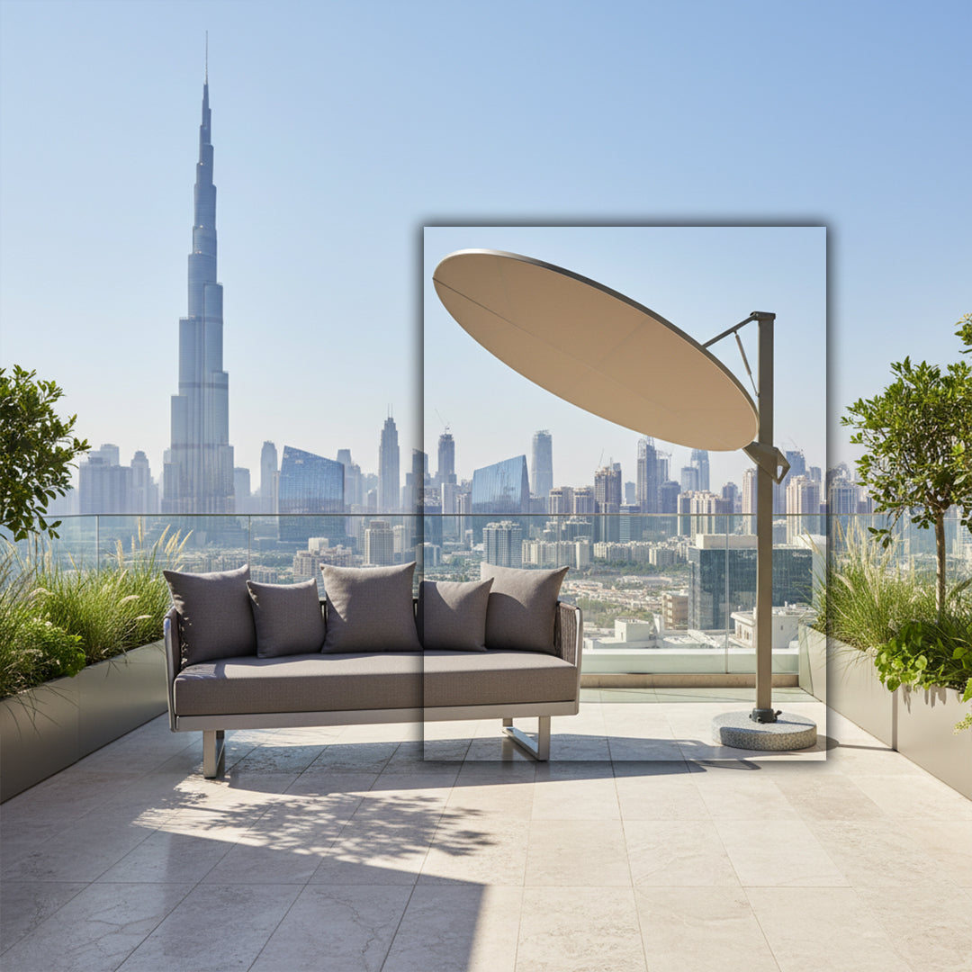 Hydraulic Leaf Umbrella MS-1601-7A - Outdoor Umbrellas - ebarza Furniture UAE | Shop Modern Furniture in Abu Dhabi & Dubai - مفروشات ايبازرا في الامارات | تسوق اثاث عصري وديكورات مميزة في دبي وابوظبي