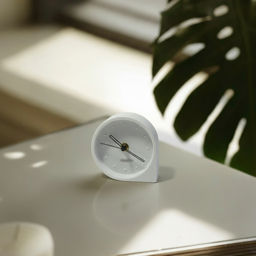 Ivory White Water Drop Desk Clock TCD284 - Clocks - ebarza Furniture UAE | Shop Modern Furniture in Abu Dhabi & Dubai - مفروشات ايبازرا في الامارات | تسوق اثاث عصري وديكورات مميزة في دبي وابوظبي