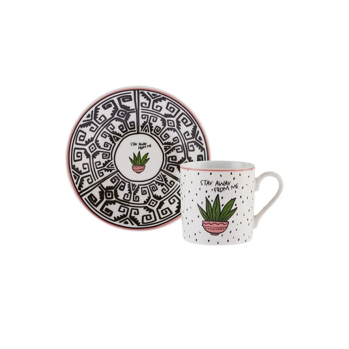 Karaca Cactus Set of 6 Coffee Cups 80 ml 153.03.05.0283 - Coffee Sets - ebarza Furniture UAE | Shop Modern Furniture in Abu Dhabi & Dubai - مفروشات ايبازرا في الامارات | تسوق اثاث عصري وديكورات مميزة في دبي وابوظبي