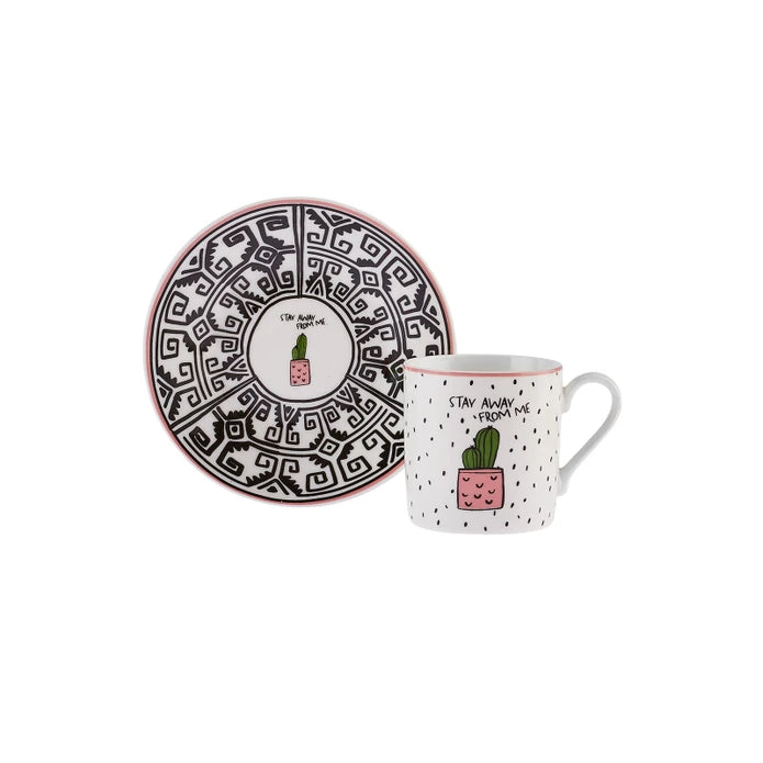 Karaca Cactus Set of 6 Coffee Cups 80 ml 153.03.05.0283 - Coffee Sets - ebarza Furniture UAE | Shop Modern Furniture in Abu Dhabi & Dubai - مفروشات ايبازرا في الامارات | تسوق اثاث عصري وديكورات مميزة في دبي وابوظبي