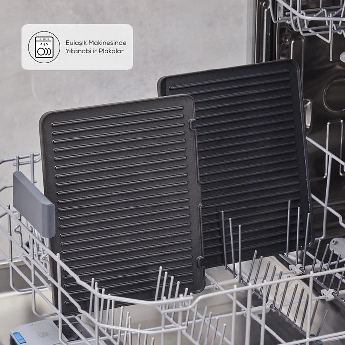 Karaca Crust Grill Toast Grill and Toaster 6 Slices Matte Cream 153.09.01.6893 - Kitchen Appliances - ebarza Furniture UAE | Shop Modern Furniture in Abu Dhabi & Dubai - مفروشات ايبازرا في الامارات | تسوق اثاث عصري وديكورات مميزة في دبي وابوظبي