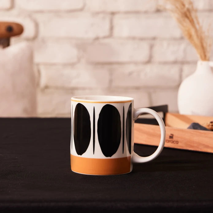 Karaca Ellipse Mug 360 Ml Black 153.09.01.2787 - Mugs - ebarza Furniture UAE | Shop Modern Furniture in Abu Dhabi & Dubai - مفروشات ايبازرا في الامارات | تسوق اثاث عصري وديكورات مميزة في دبي وابوظبي